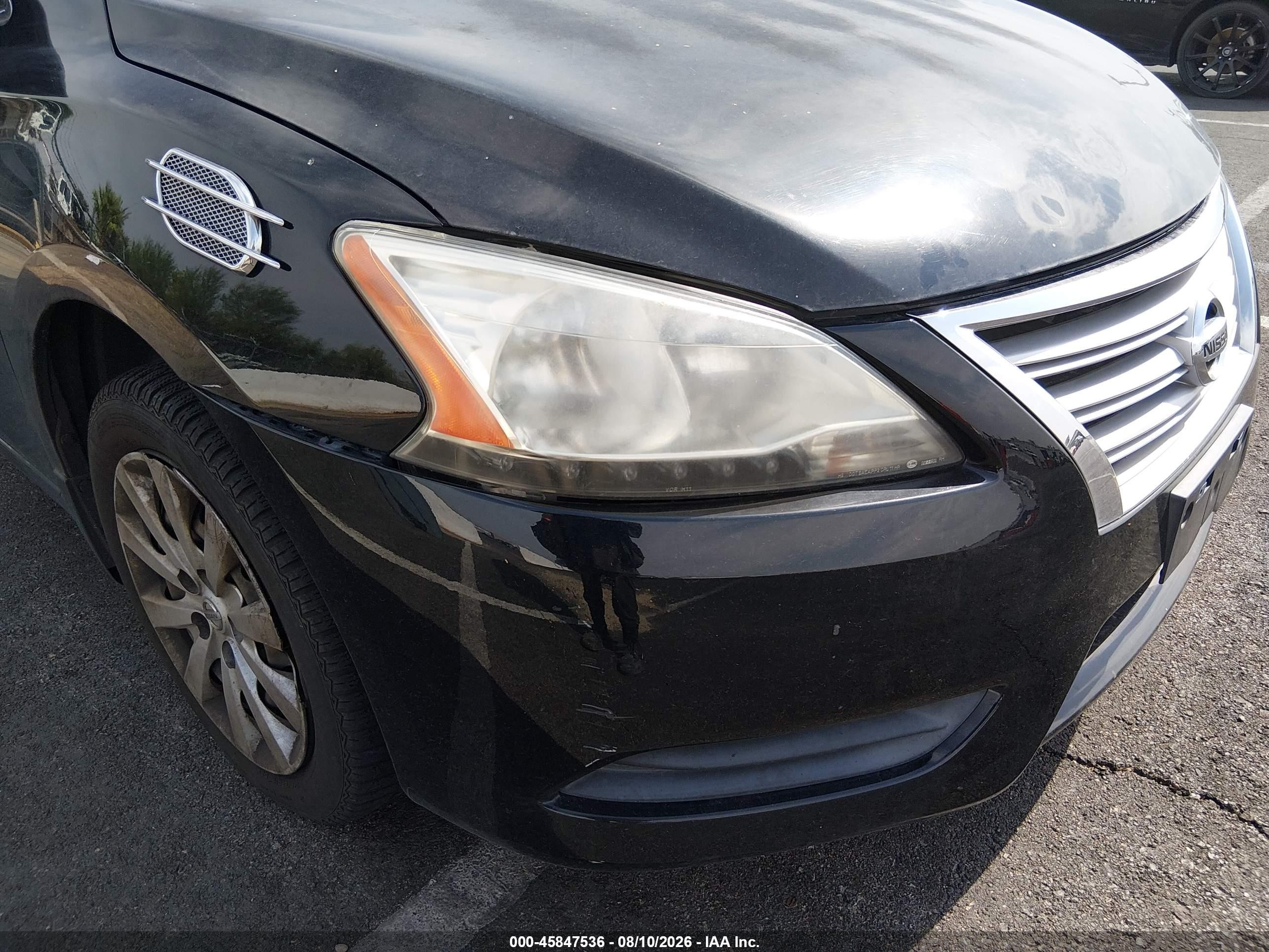 2014 Nissan Sentra S Black vin: 3N1AB7AP3EY305401
