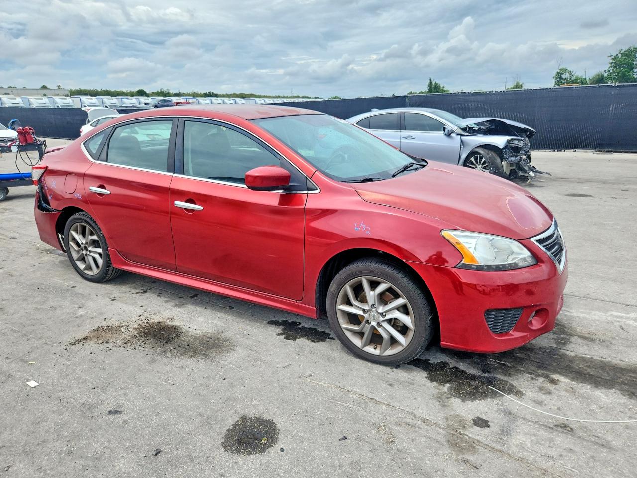 2014 Nissan Sentra Sr Red vin: 3N1AB7AP3EY307715