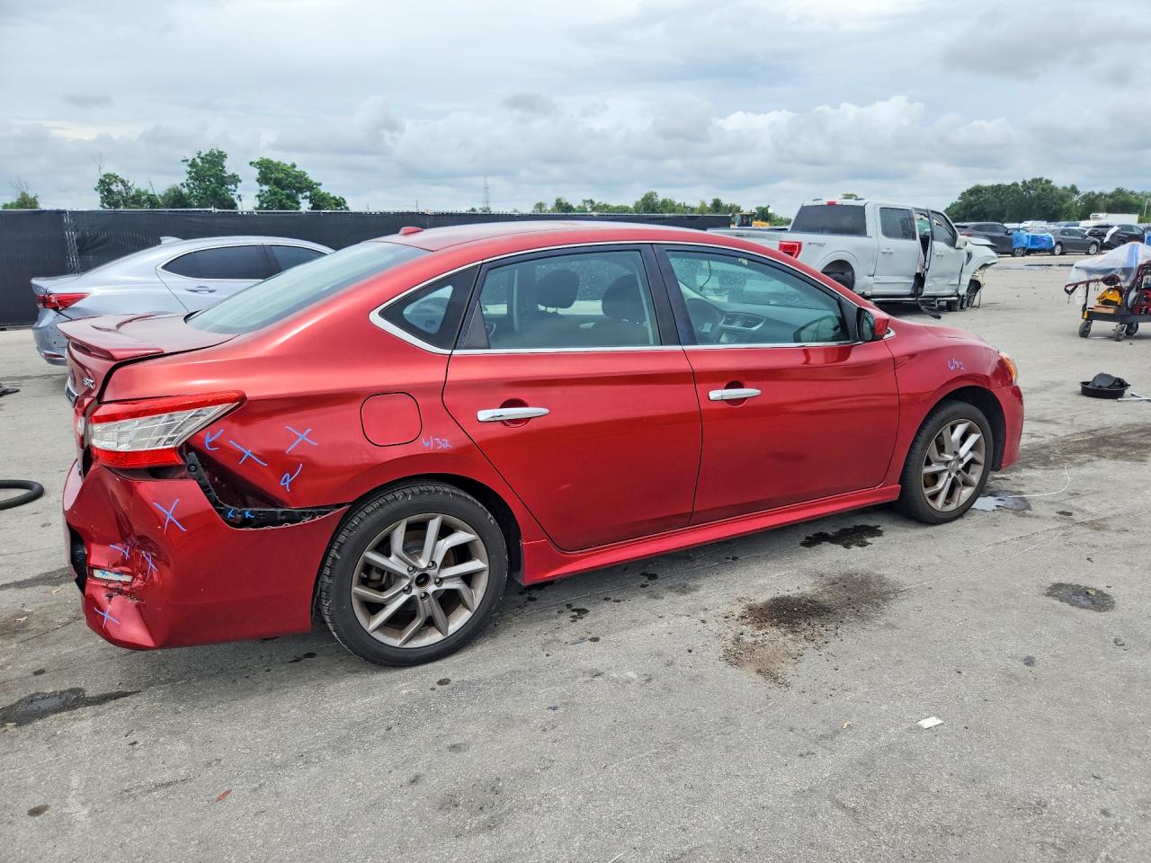 2014 Nissan Sentra Sr Red vin: 3N1AB7AP3EY307715