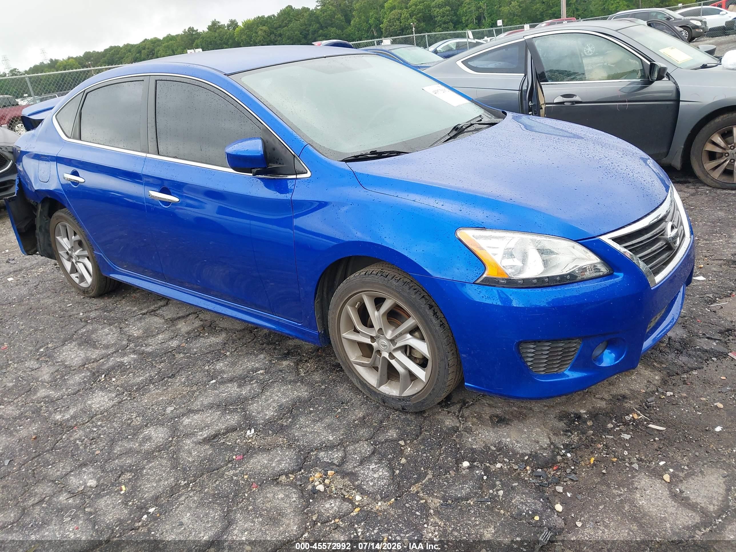 2014 Nissan Sentra Sr Blue vin: 3N1AB7AP3EY321324