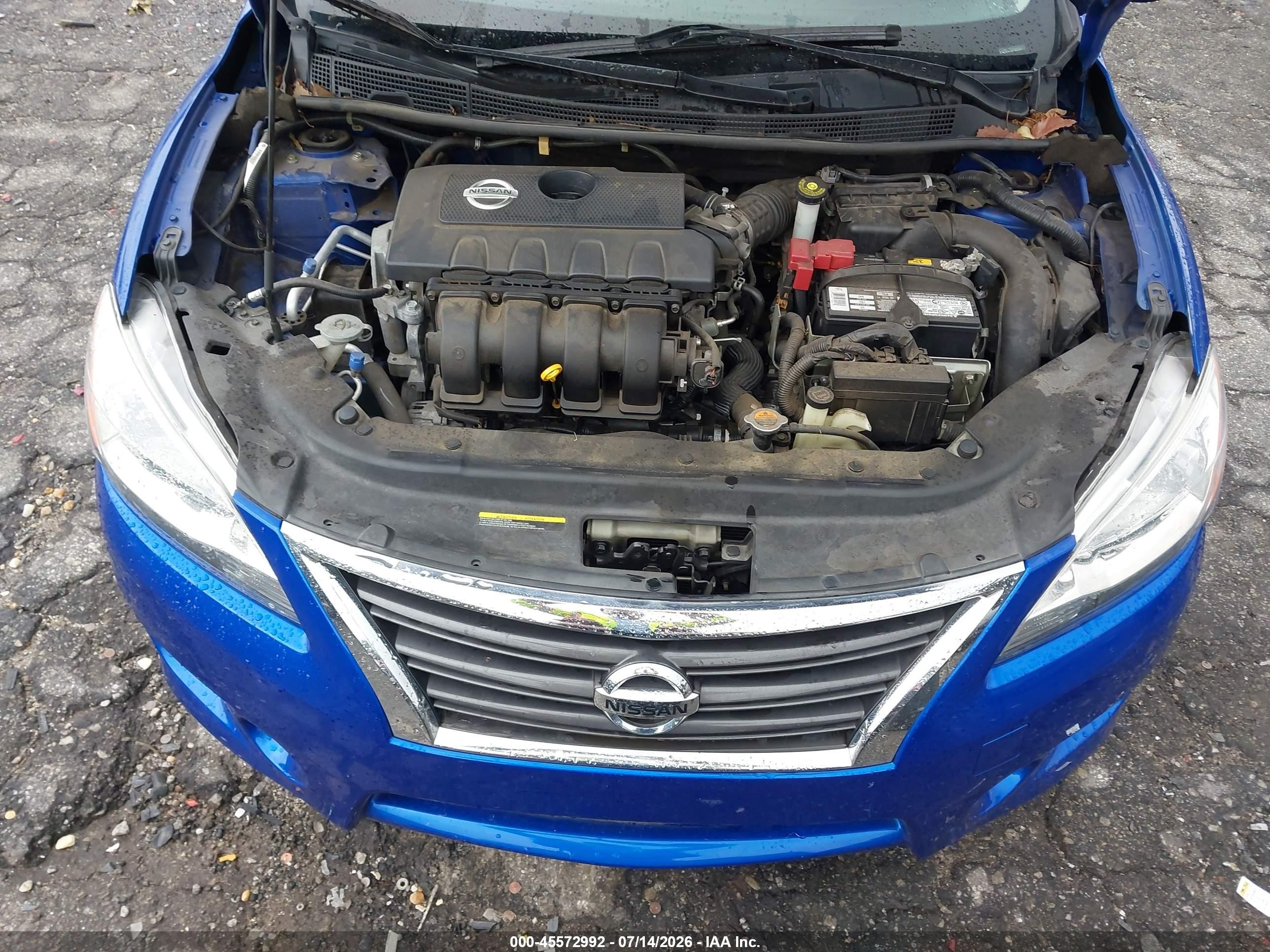 2014 Nissan Sentra Sr Blue vin: 3N1AB7AP3EY321324