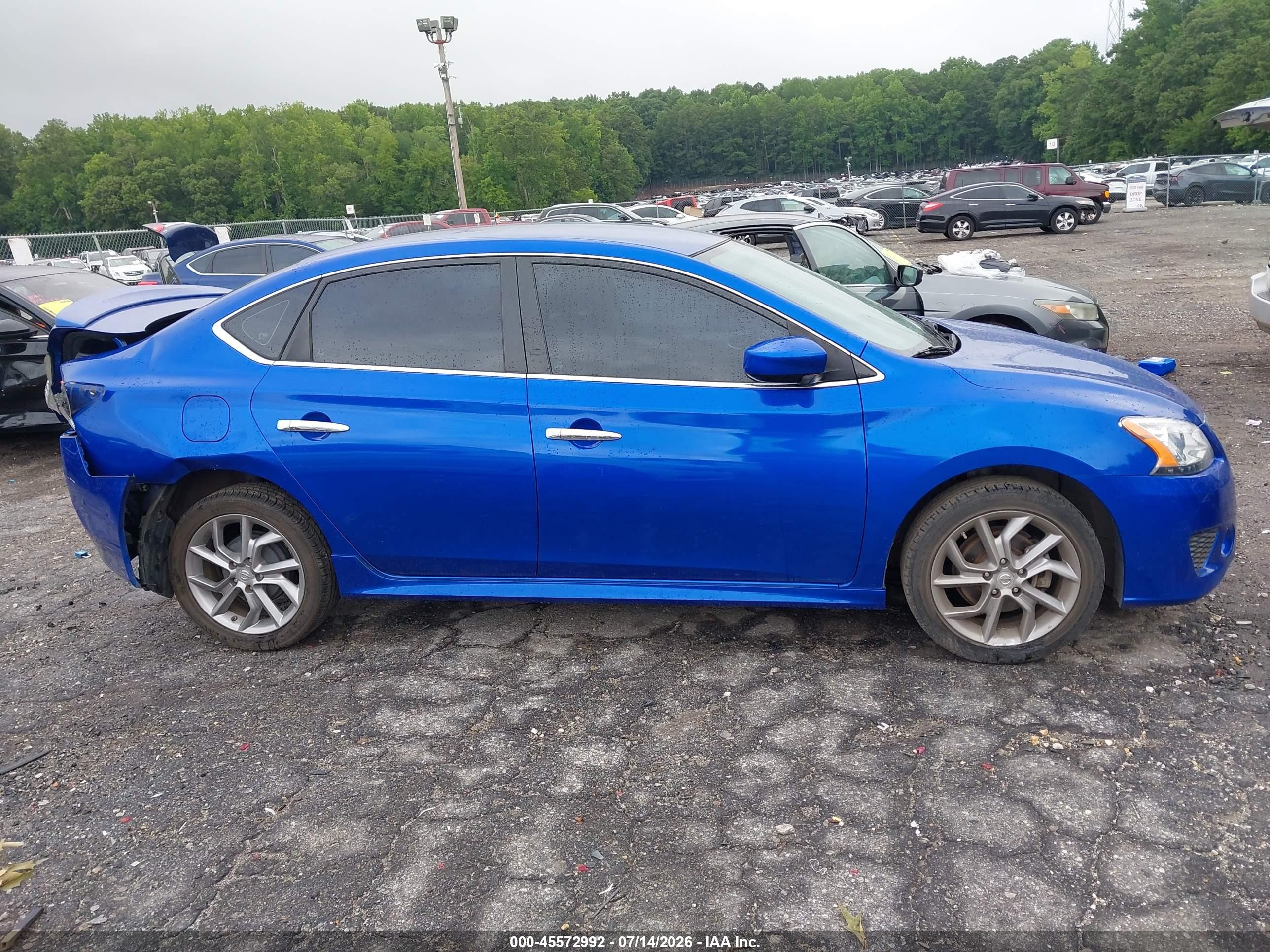 2014 Nissan Sentra Sr Blue vin: 3N1AB7AP3EY321324