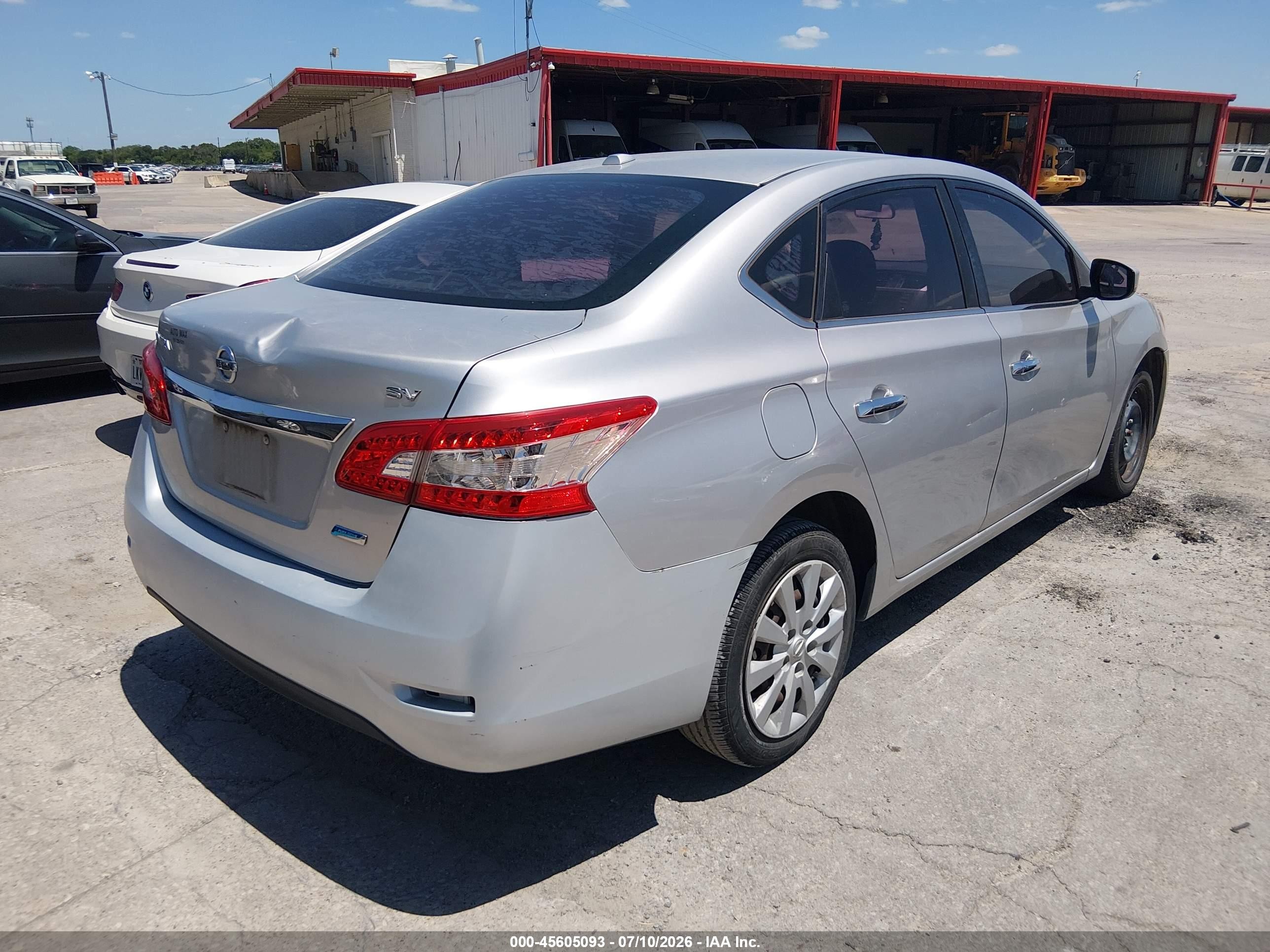 2014 Nissan Sentra Fe+ S/fe+ Sv/s/sl/sr/sv Silver vin: 3N1AB7AP3EY322473