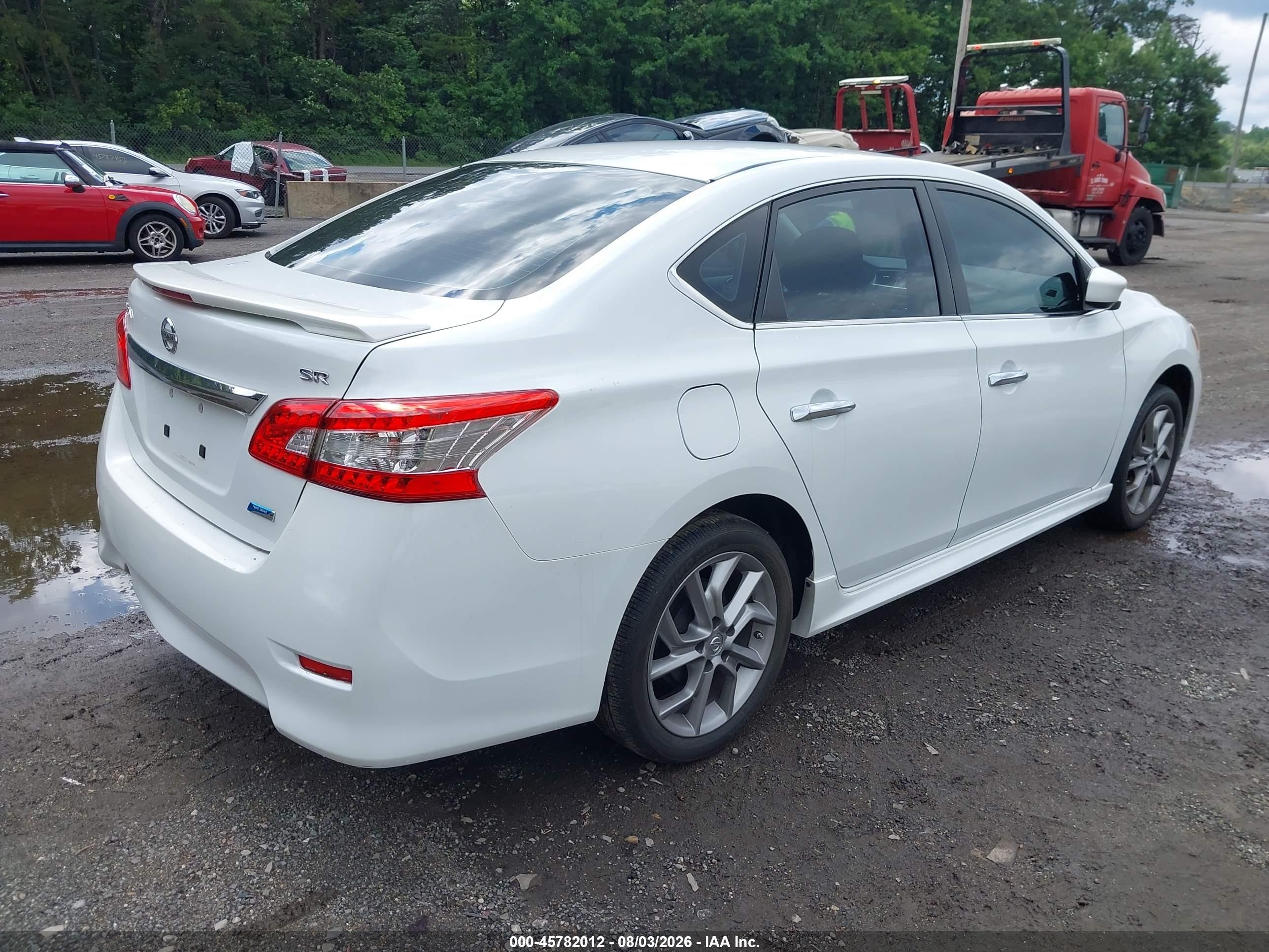 2014 Nissan Sentra Sr White vin: 3N1AB7AP3EY324059