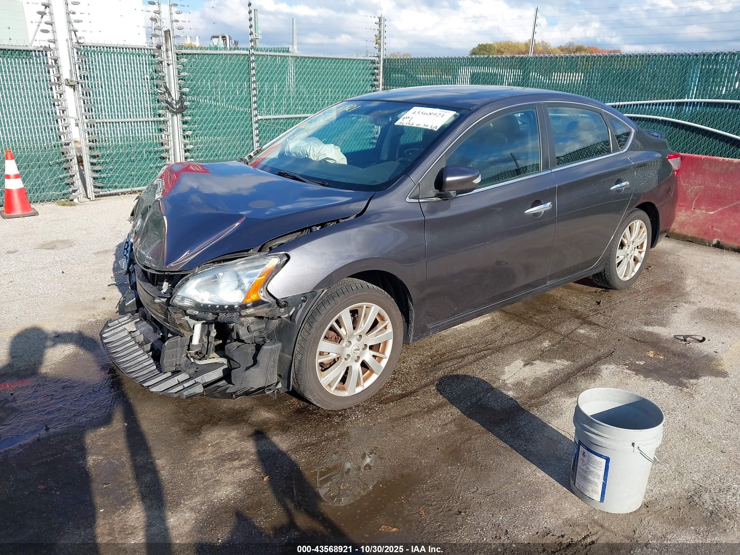 2014 Nissan Sentra Sl Gray vin: 3N1AB7AP3EY324742