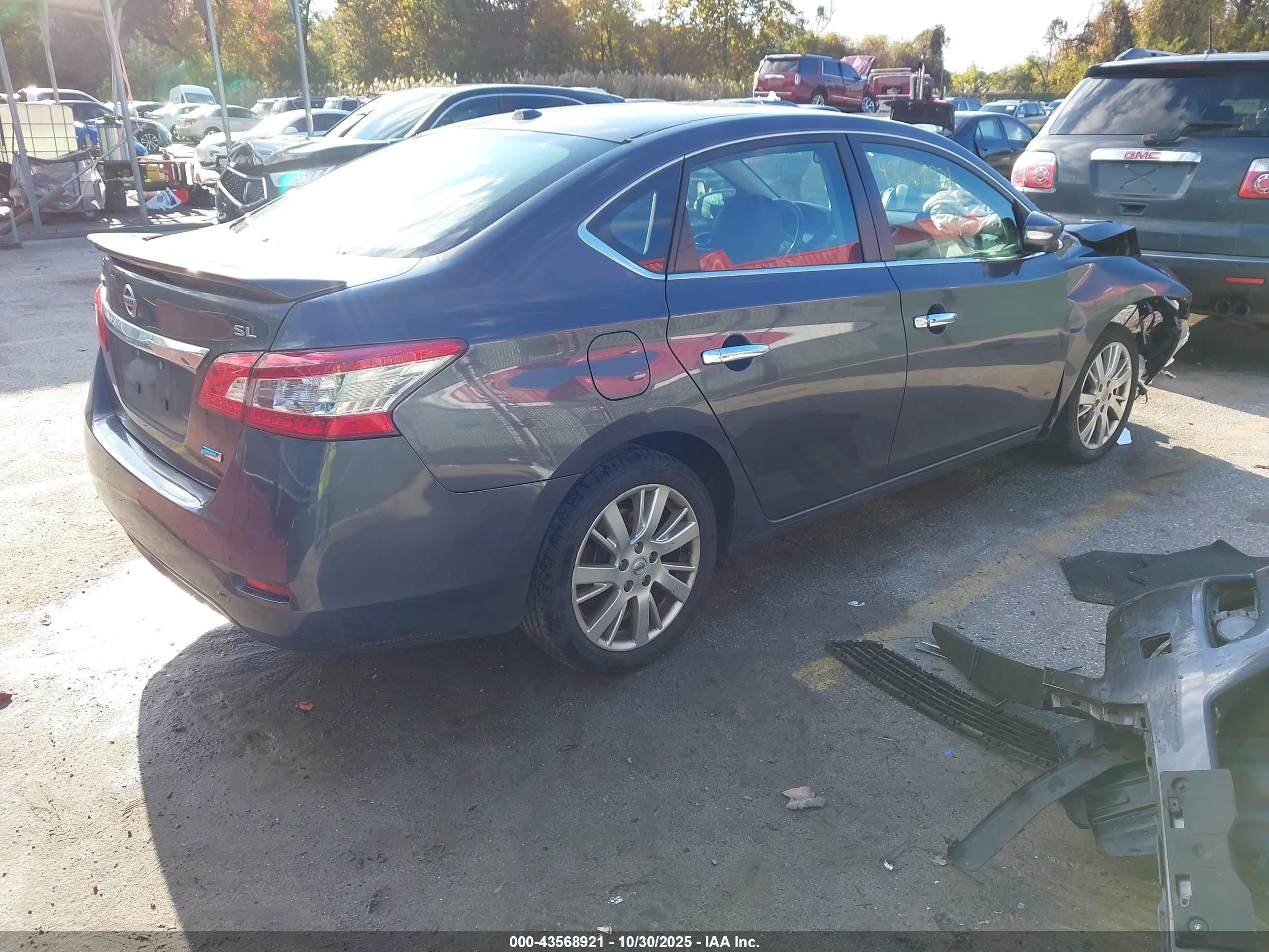 2014 Nissan Sentra Sl Gray vin: 3N1AB7AP3EY324742