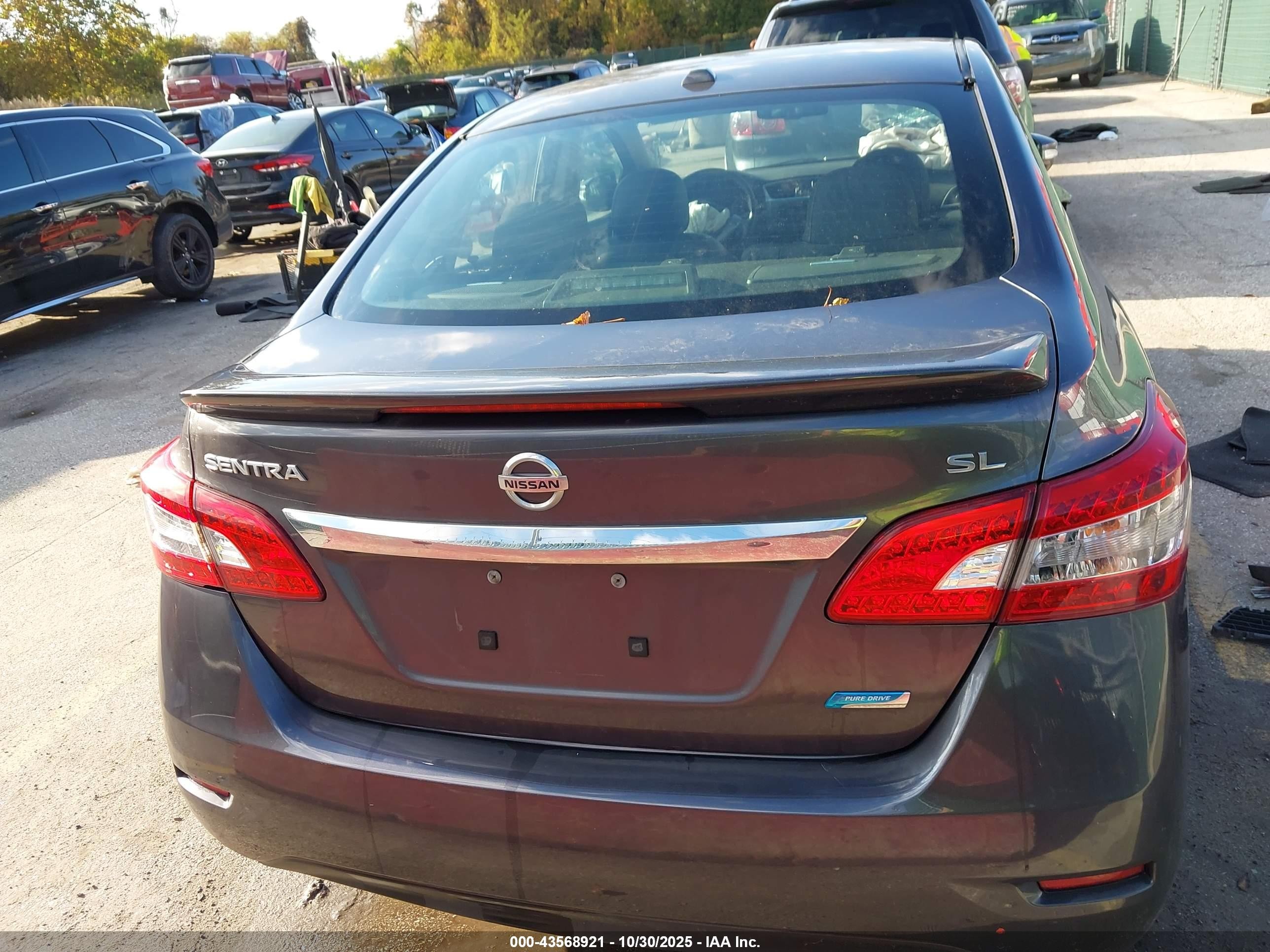 2014 Nissan Sentra Sl Gray vin: 3N1AB7AP3EY324742