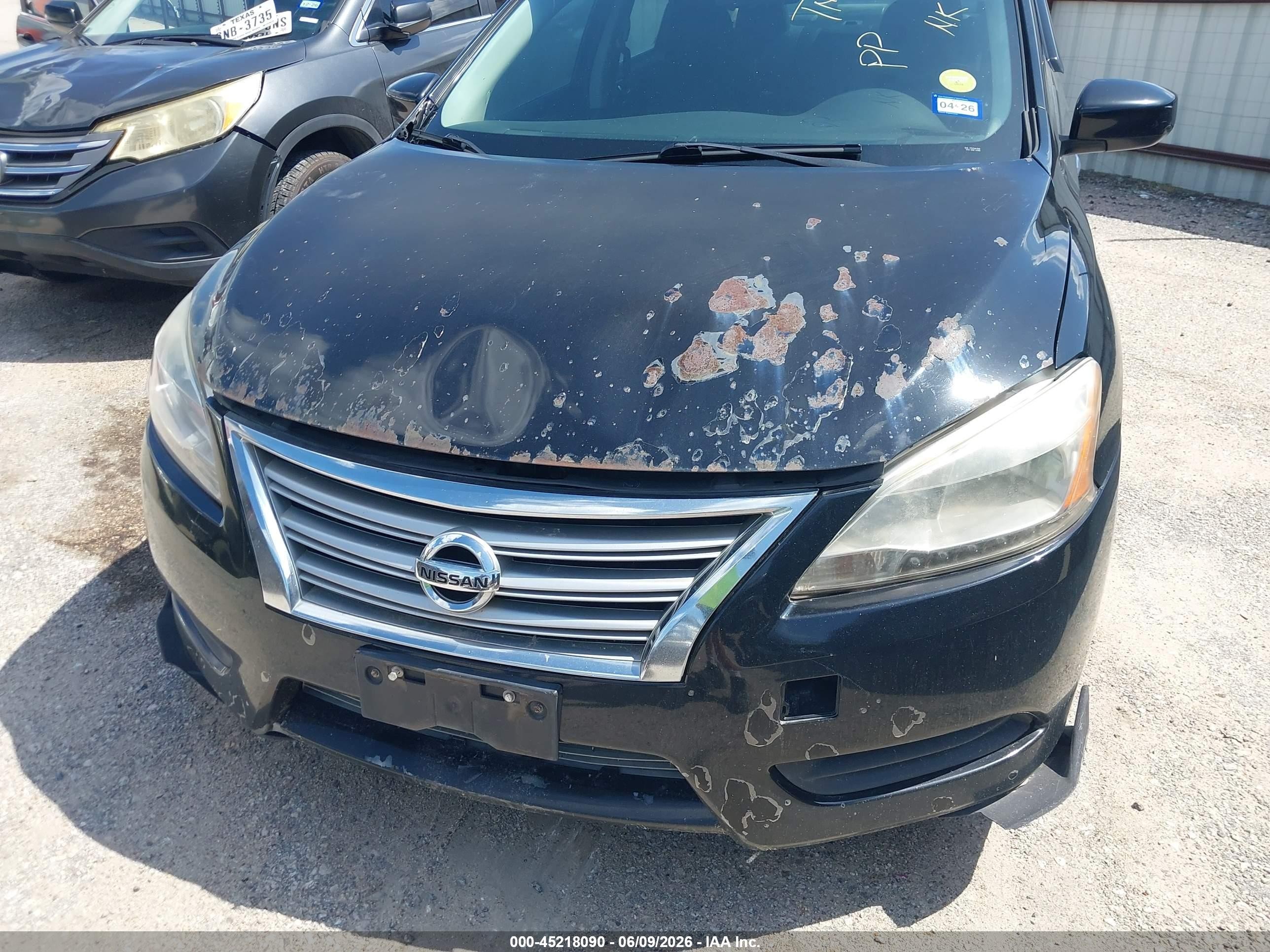 2014 Nissan Sentra Sv Black vin: 3N1AB7AP3EY326894
