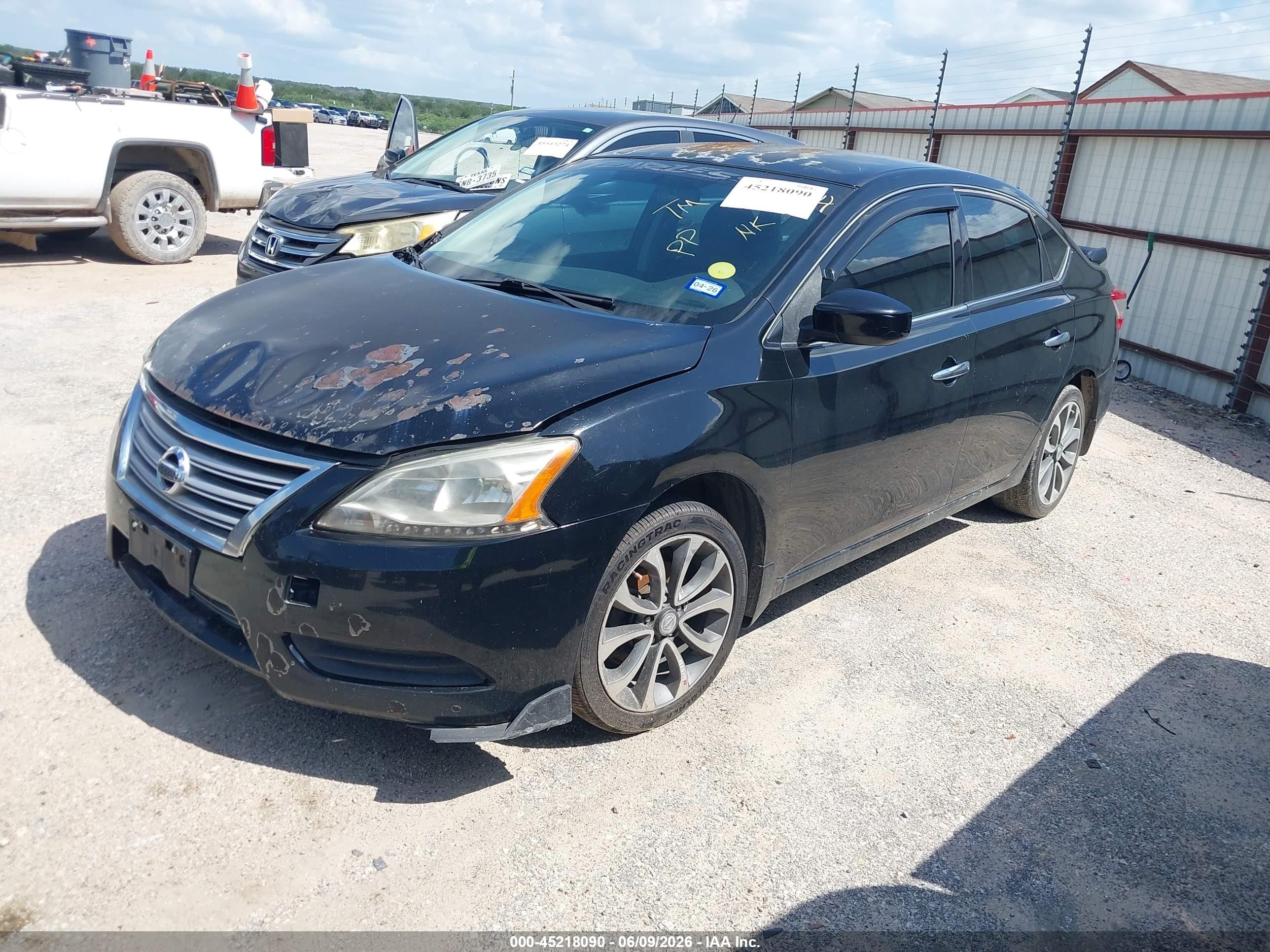 2014 Nissan Sentra Sv Black vin: 3N1AB7AP3EY326894