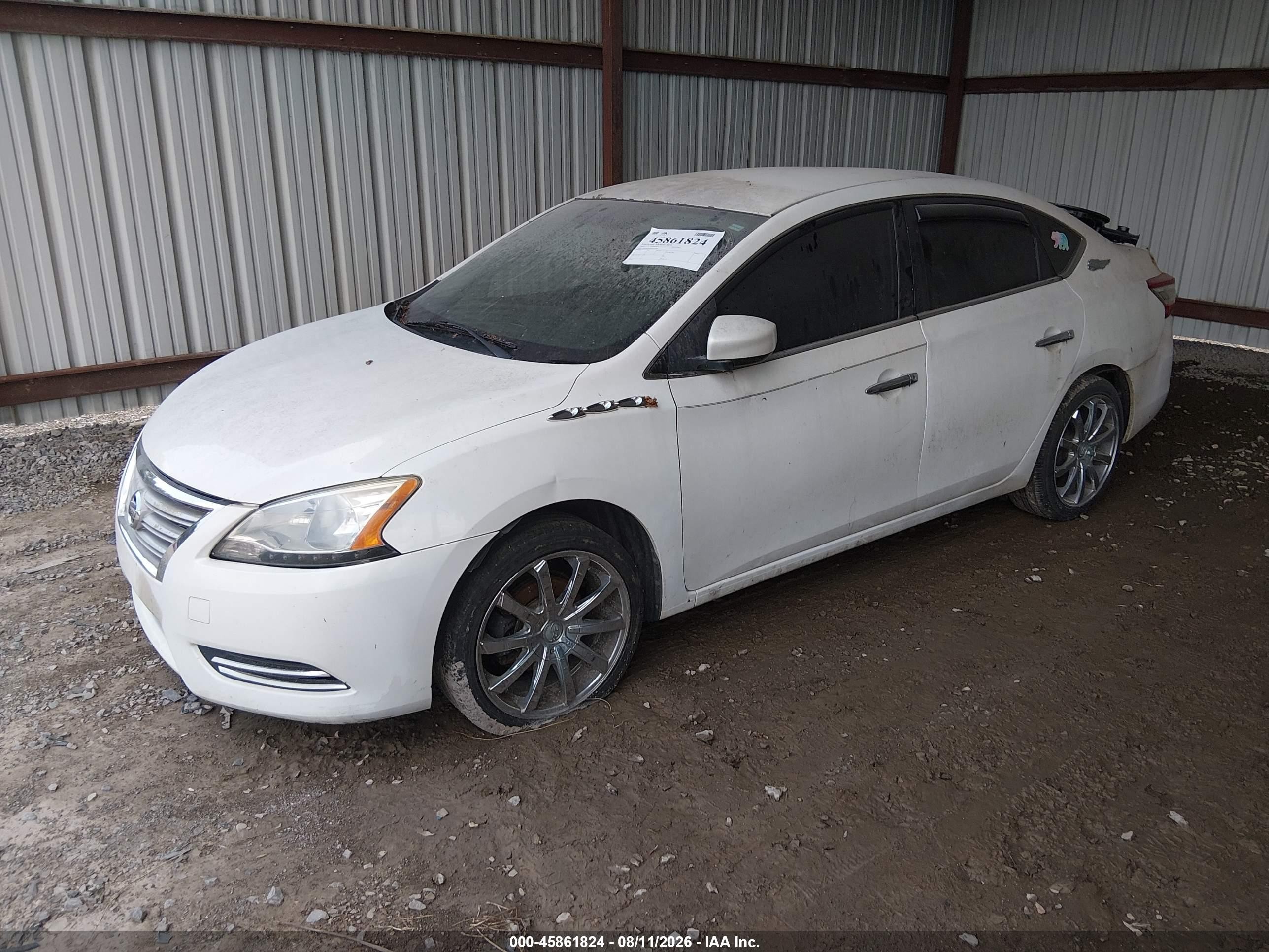 2014 Nissan Sentra S Белый vin: 3N1AB7AP3EY327964