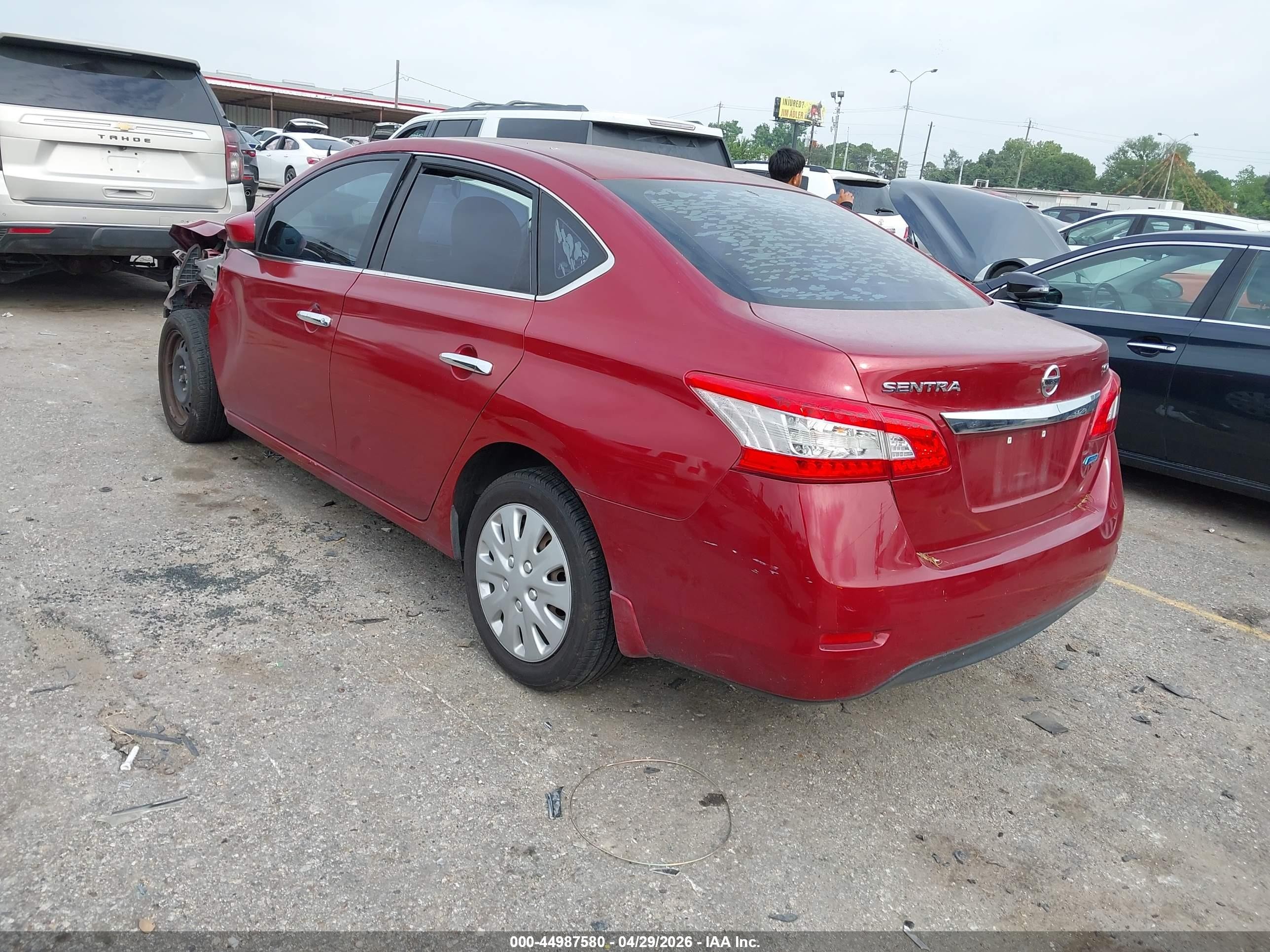 2014 Nissan Sentra Sv Red vin: 3N1AB7AP3EY331111