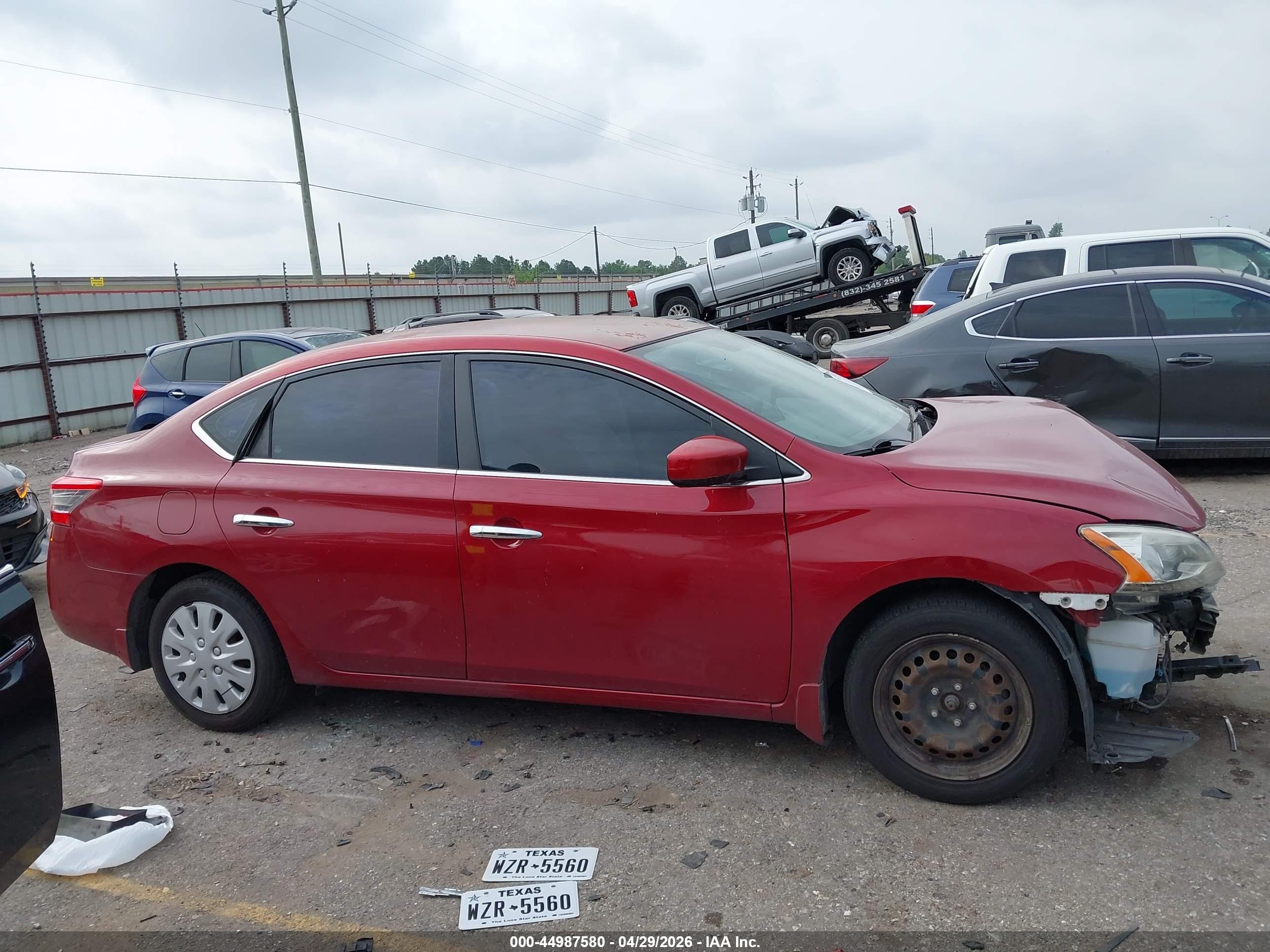 2014 Nissan Sentra Sv Red vin: 3N1AB7AP3EY331111