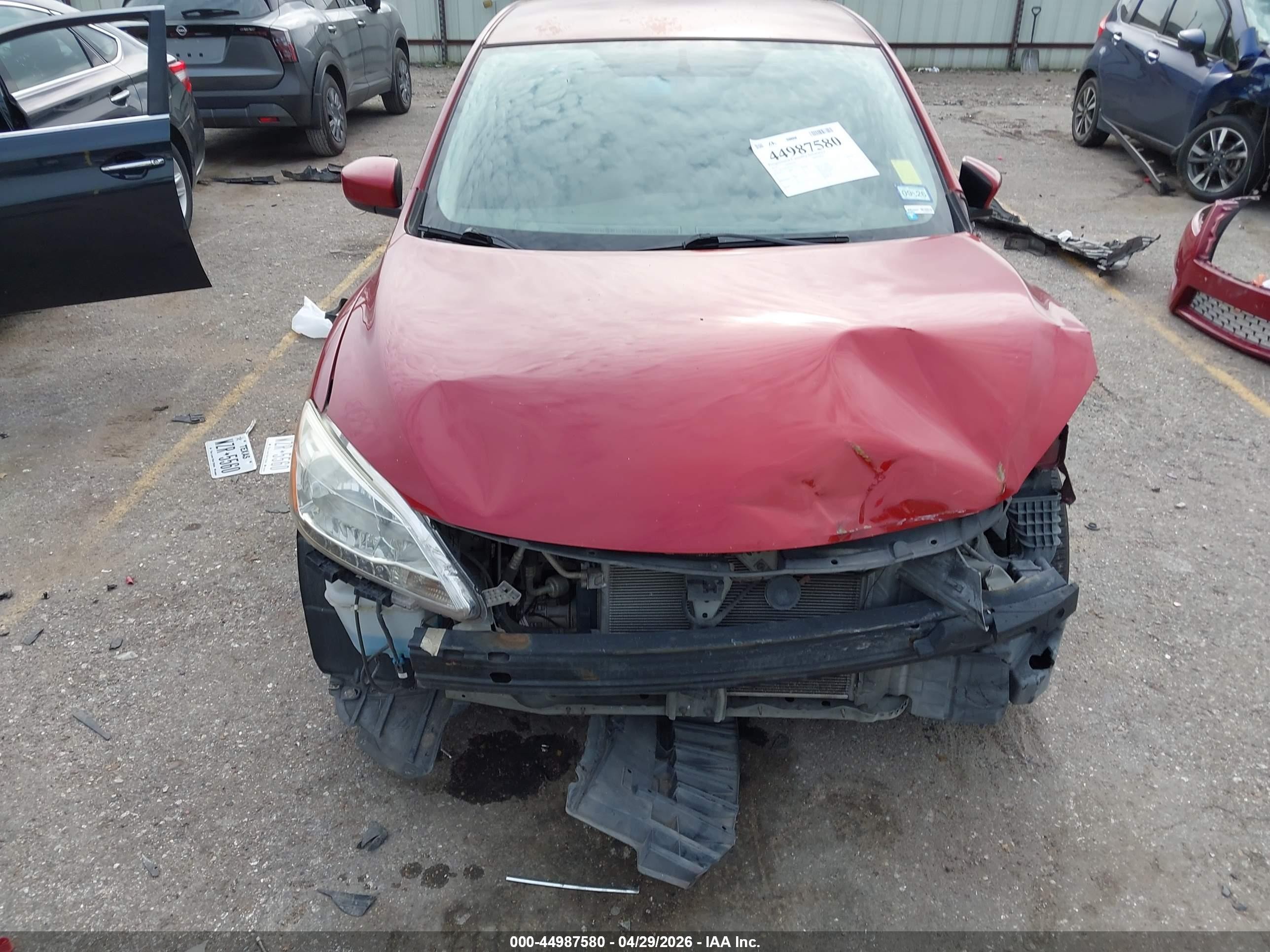2014 Nissan Sentra Sv Red vin: 3N1AB7AP3EY331111