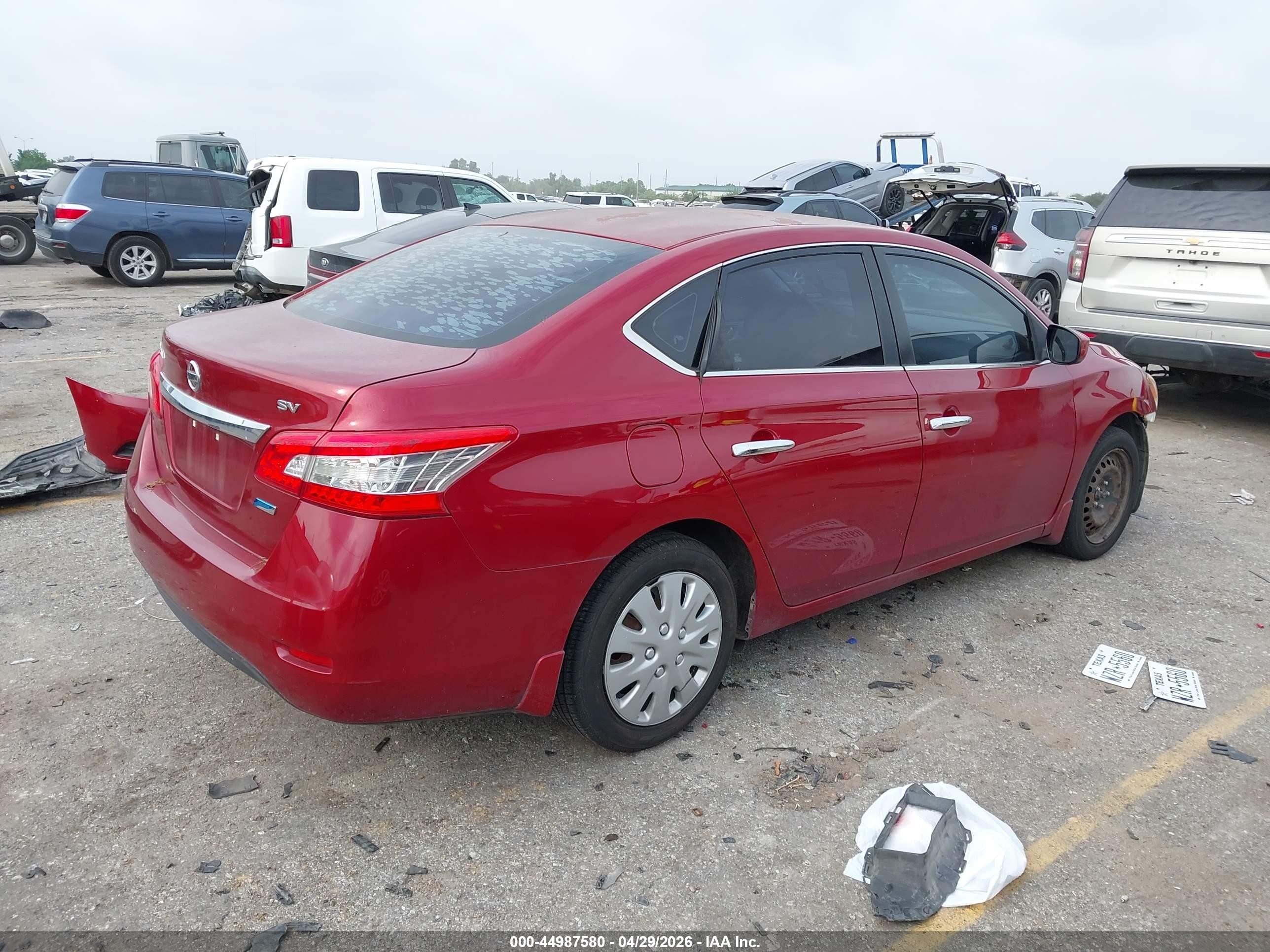 2014 Nissan Sentra Sv Red vin: 3N1AB7AP3EY331111
