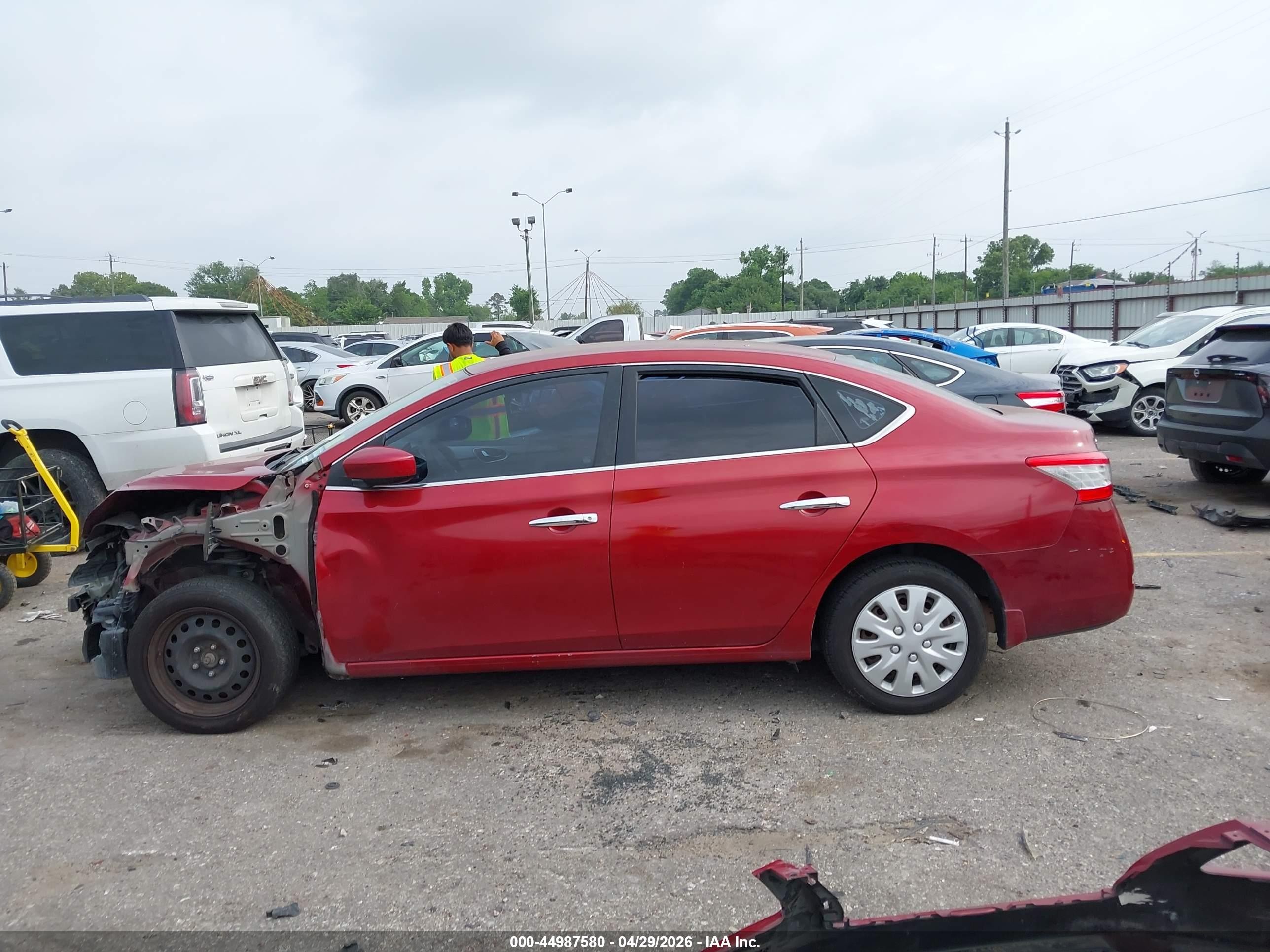2014 Nissan Sentra Sv Red vin: 3N1AB7AP3EY331111