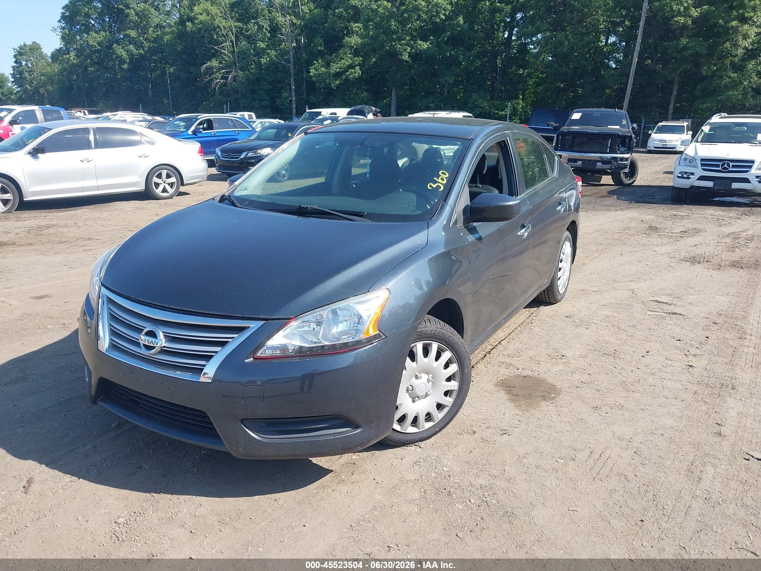 2014 Nissan Sentra Sv Серый vin: 3N1AB7AP3EY332341