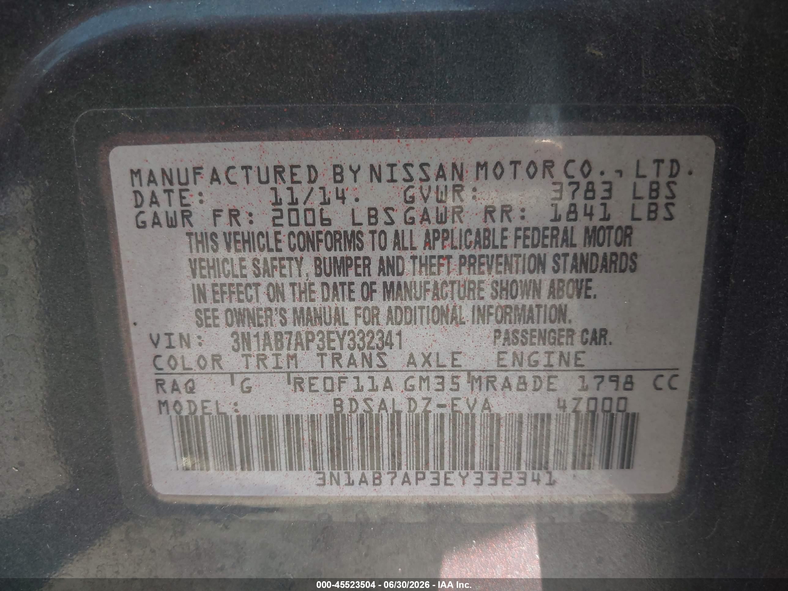 2014 Nissan Sentra Sv Серый vin: 3N1AB7AP3EY332341
