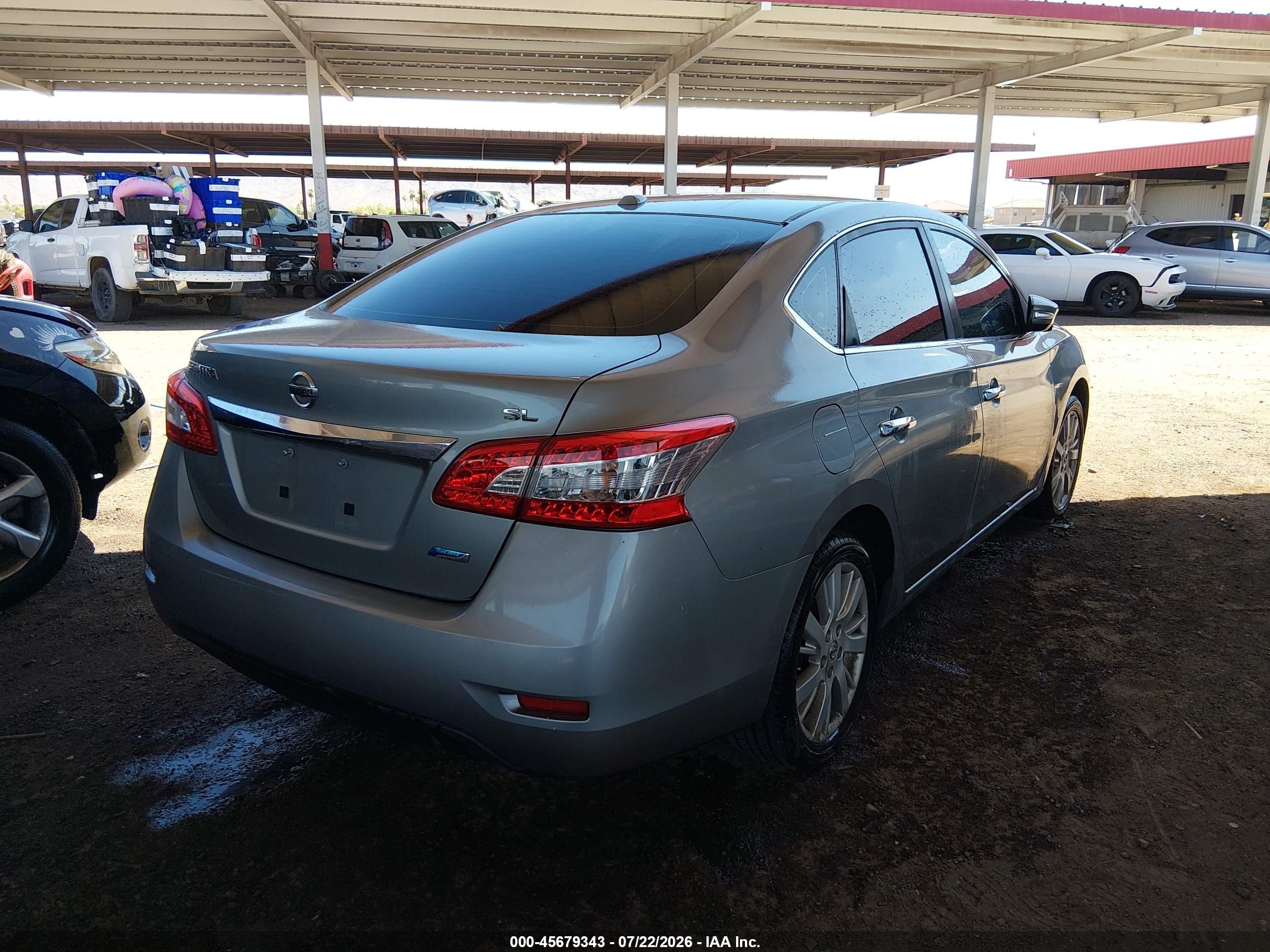2014 Nissan Sentra Sl Gray vin: 3N1AB7AP3EY332680