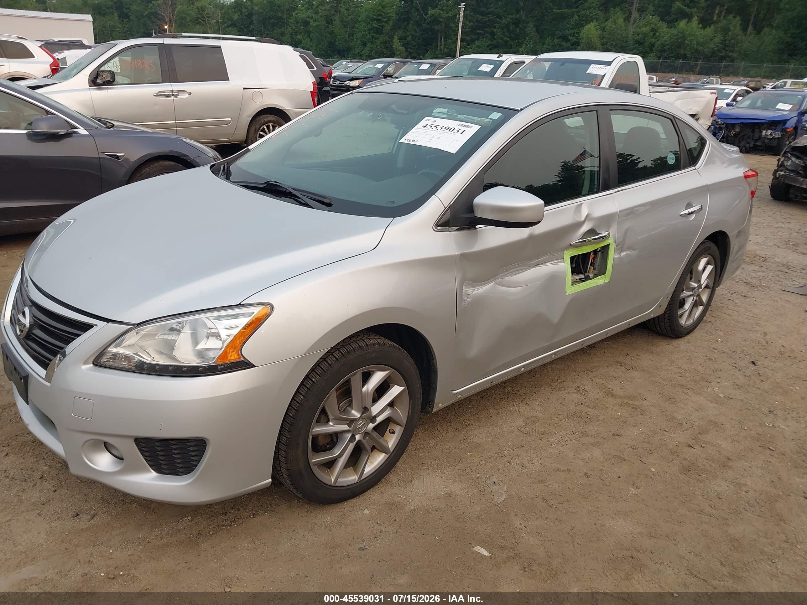 2014 Nissan Sentra Sr Silver vin: 3N1AB7AP3EY339726