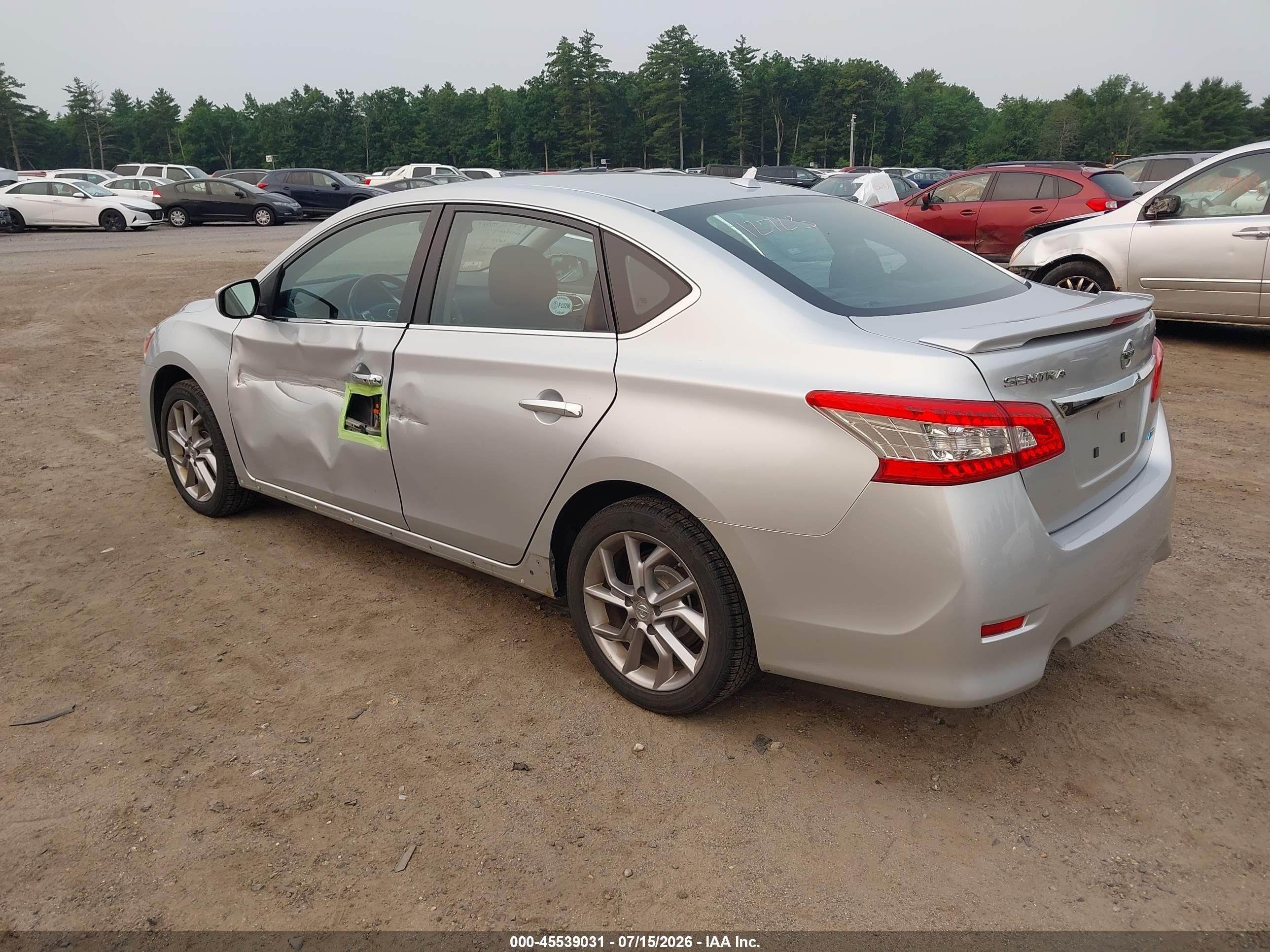 2014 Nissan Sentra Sr Silver vin: 3N1AB7AP3EY339726