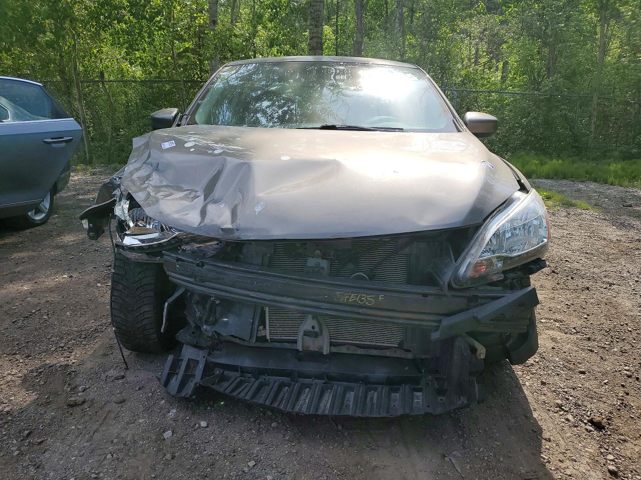 2015 Nissan Sentra S Серый vin: 3N1AB7AP3FL636476