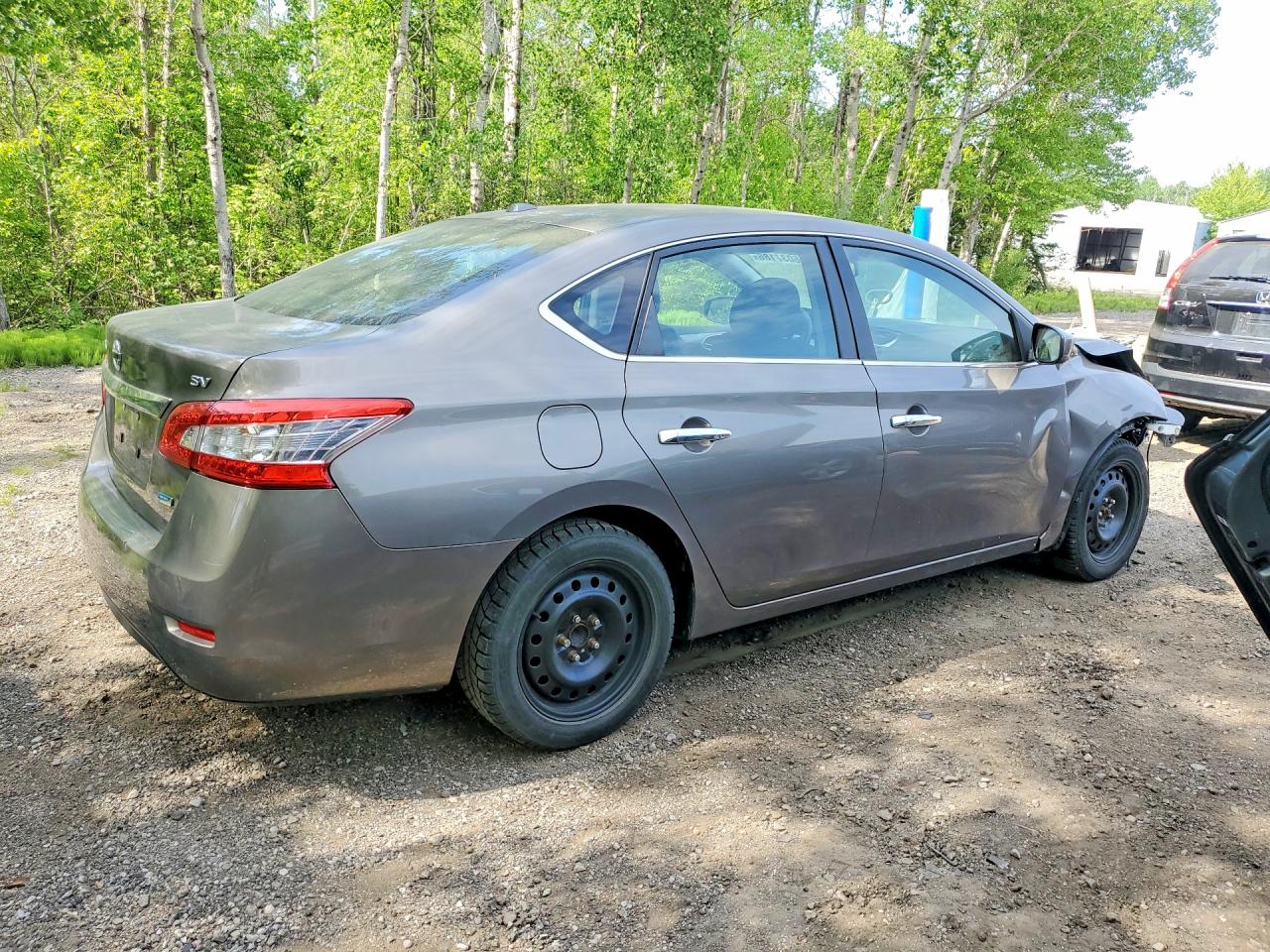2015 Nissan Sentra S Серый vin: 3N1AB7AP3FL636476