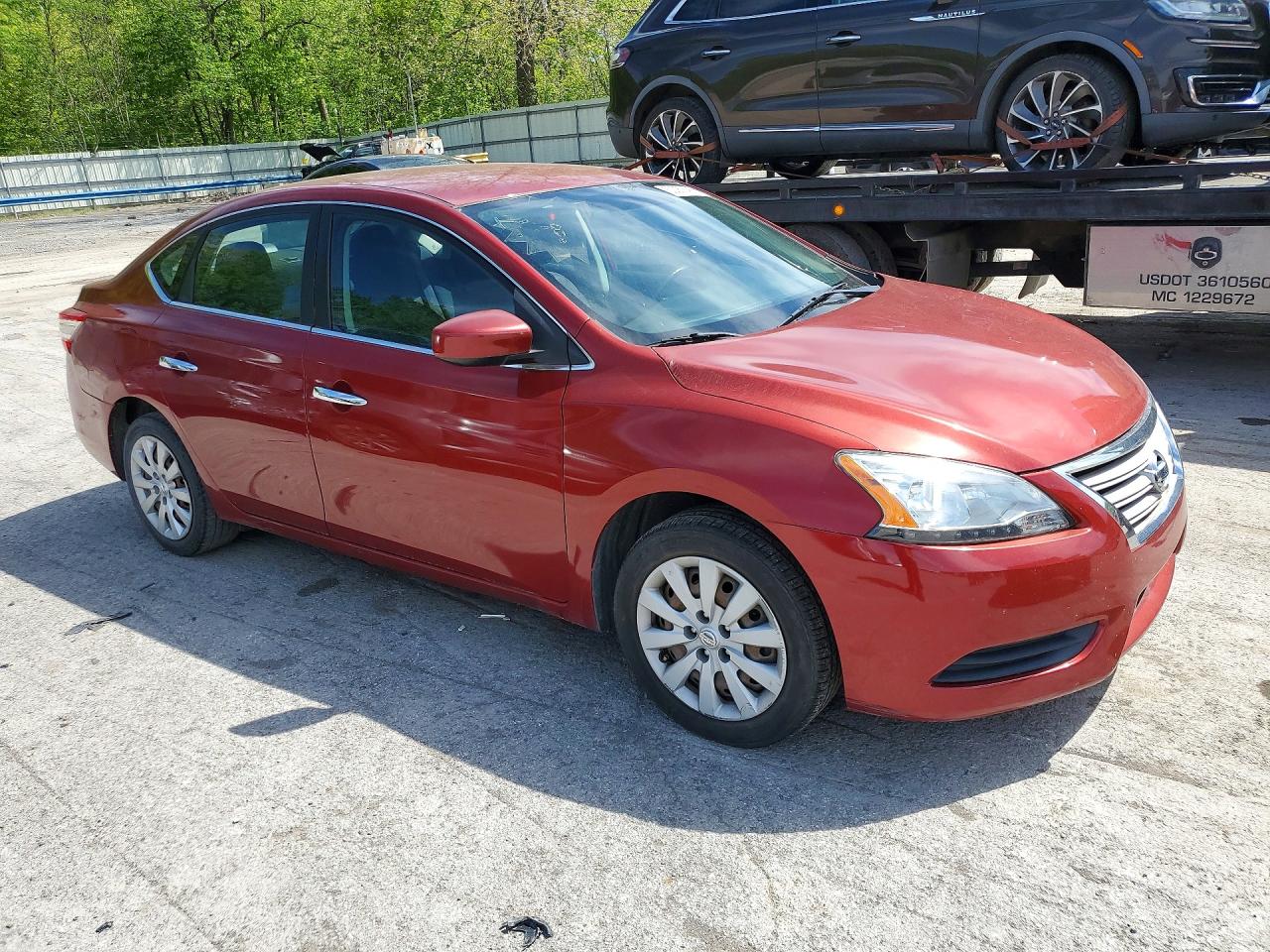 2015 Nissan Sentra Sv Красный vin: 3N1AB7AP3FL638390