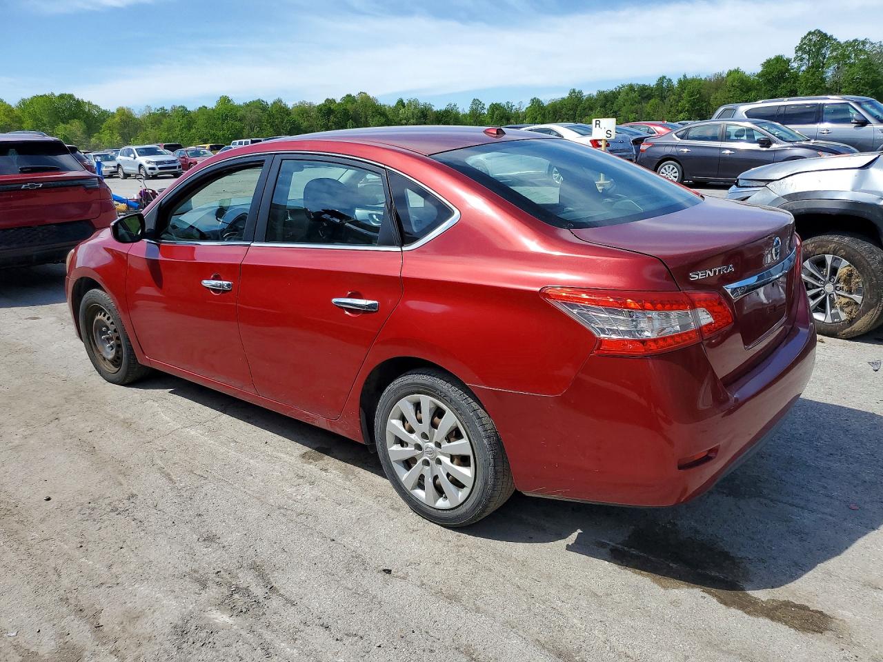 2015 Nissan Sentra Sv Красный vin: 3N1AB7AP3FL638390