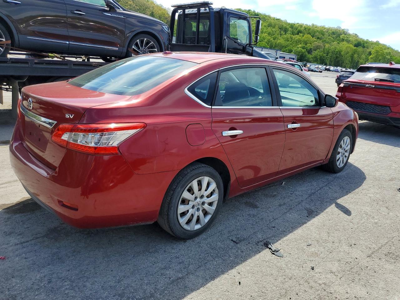2015 Nissan Sentra Sv Красный vin: 3N1AB7AP3FL638390