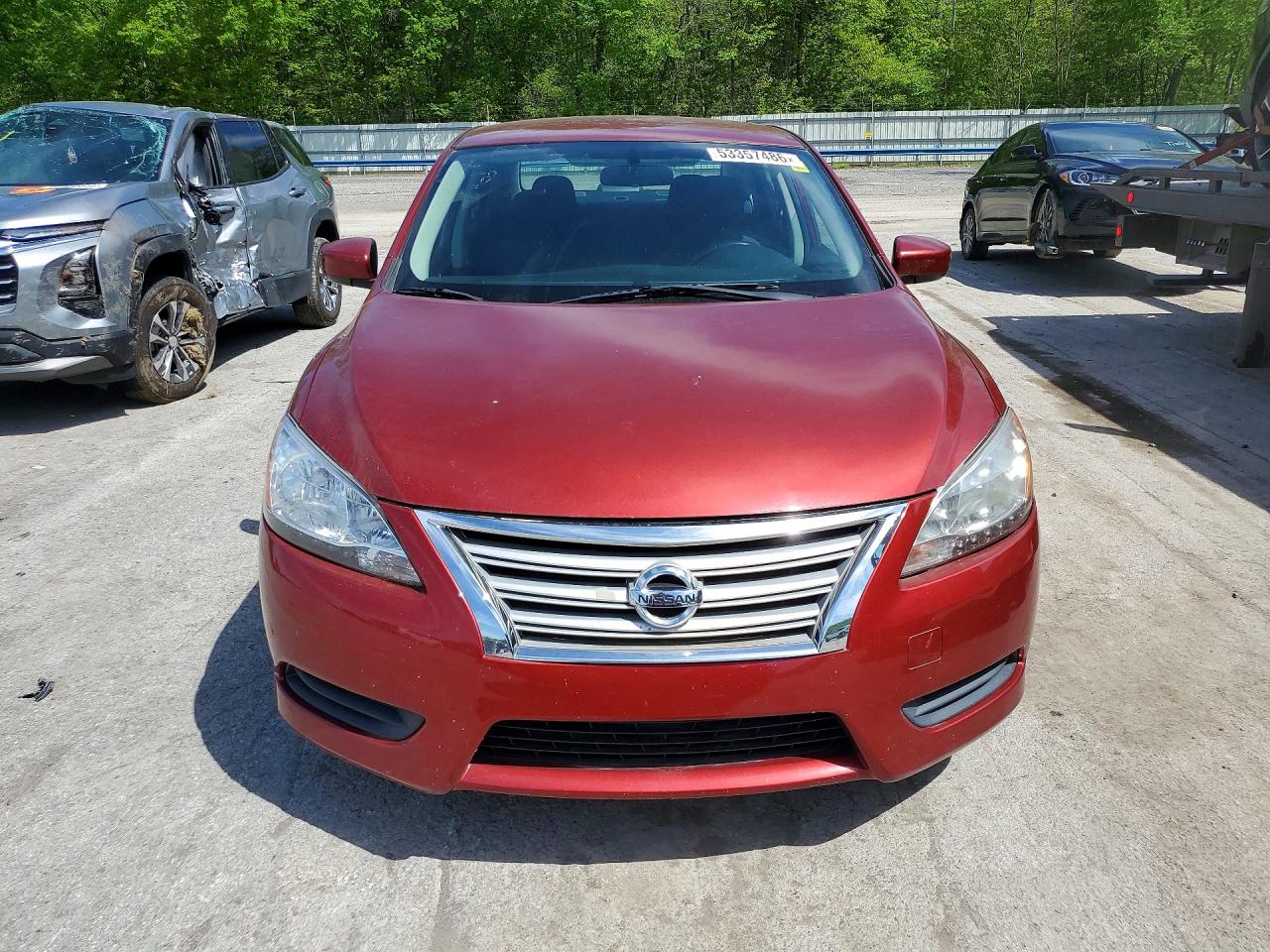 2015 Nissan Sentra Sv Красный vin: 3N1AB7AP3FL638390