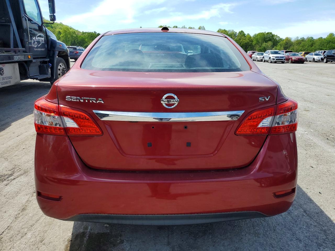 2015 Nissan Sentra Sv Красный vin: 3N1AB7AP3FL638390