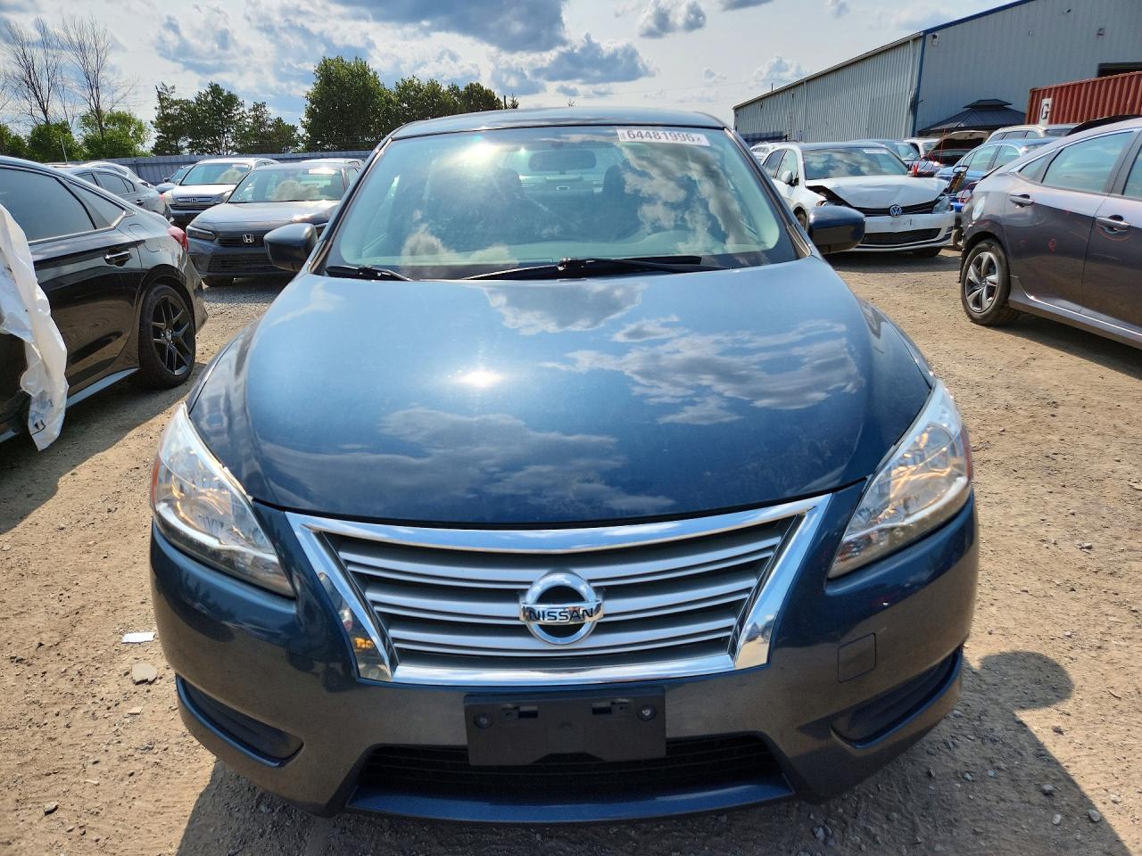 2015 Nissan Sentra S Blue vin: 3N1AB7AP3FL644478