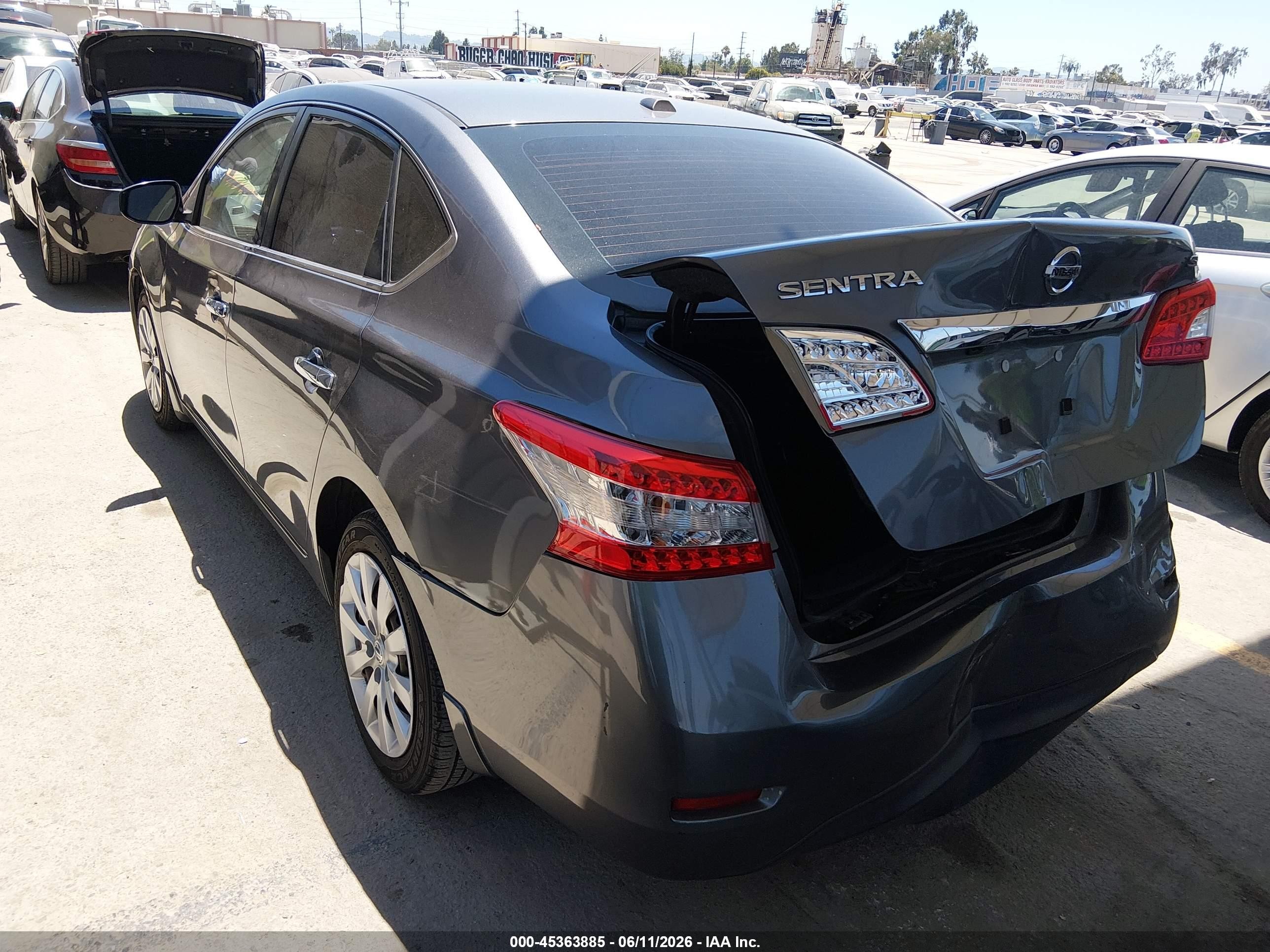 2015 Nissan Sentra Sv Серый vin: 3N1AB7AP3FL645517