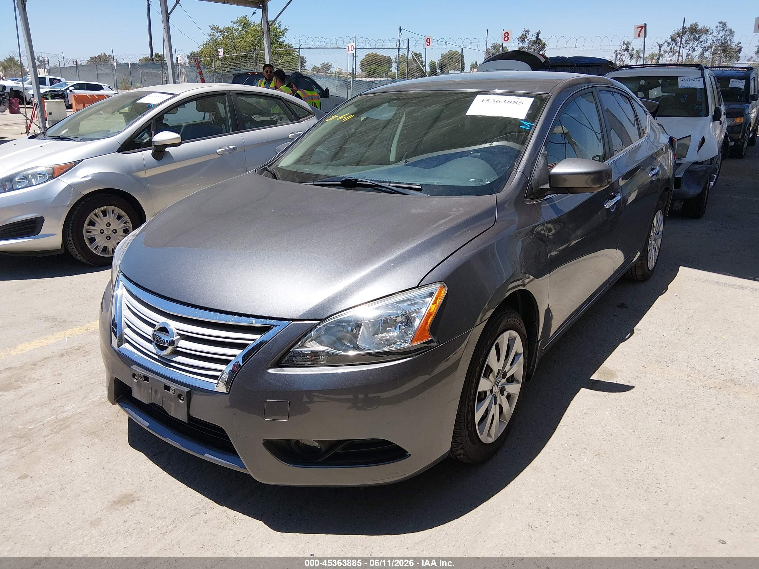 2015 Nissan Sentra Sv Серый vin: 3N1AB7AP3FL645517