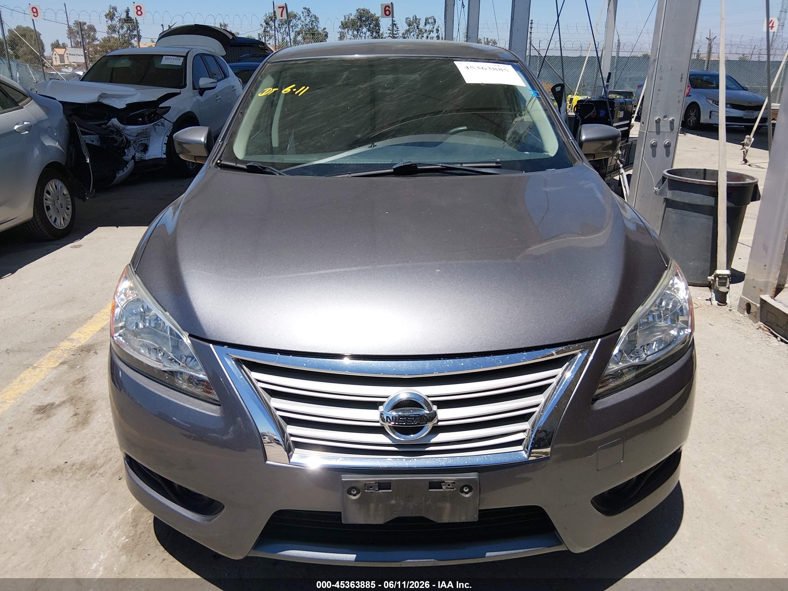 2015 Nissan Sentra Sv Серый vin: 3N1AB7AP3FL645517