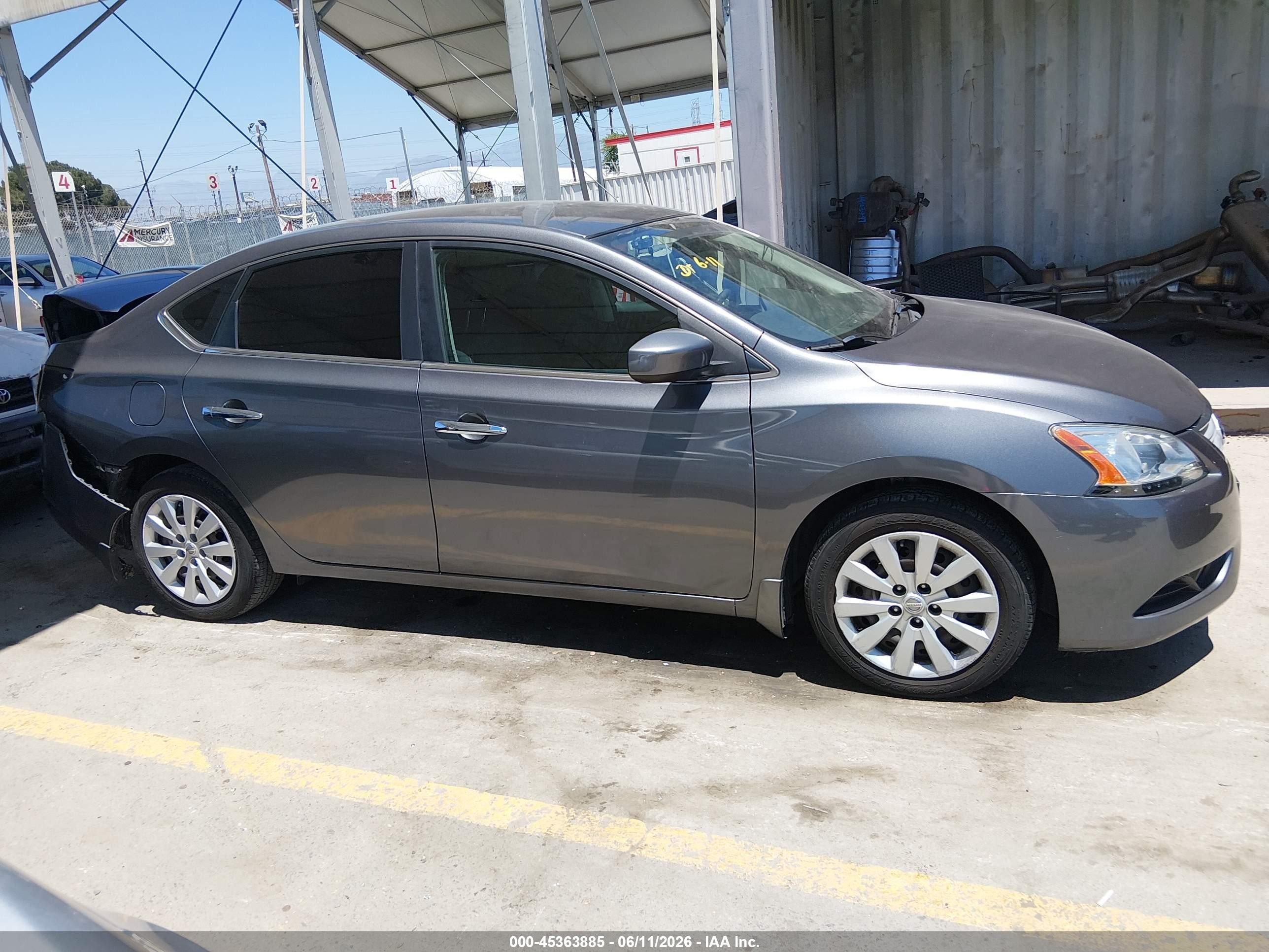 2015 Nissan Sentra Sv Серый vin: 3N1AB7AP3FL645517