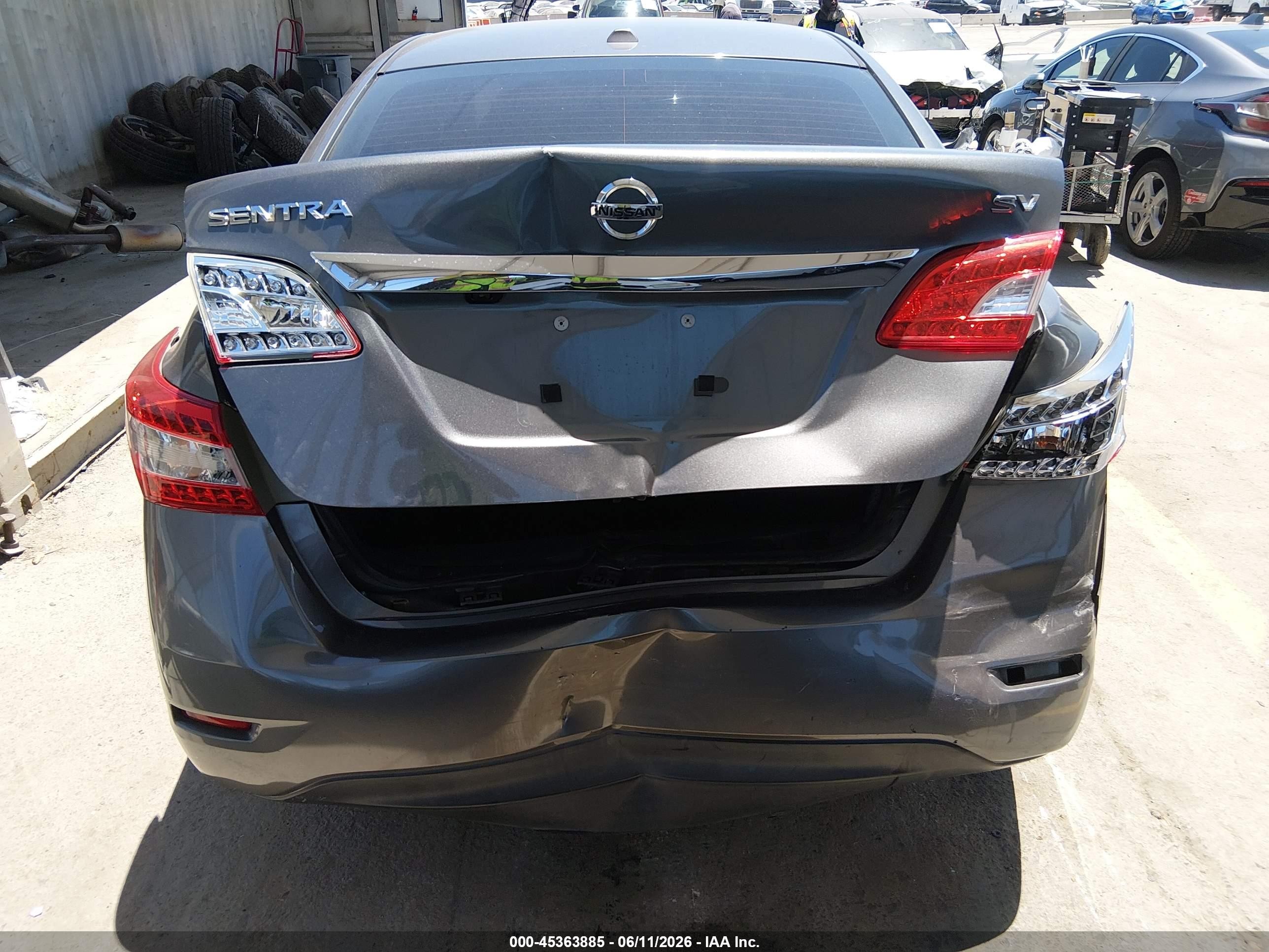 2015 Nissan Sentra Sv Серый vin: 3N1AB7AP3FL645517