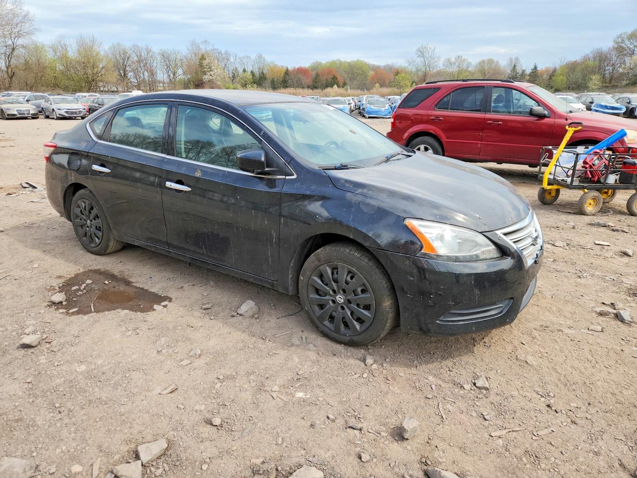 2015 Nissan Sentra Sv Black vin: 3N1AB7AP3FL653097