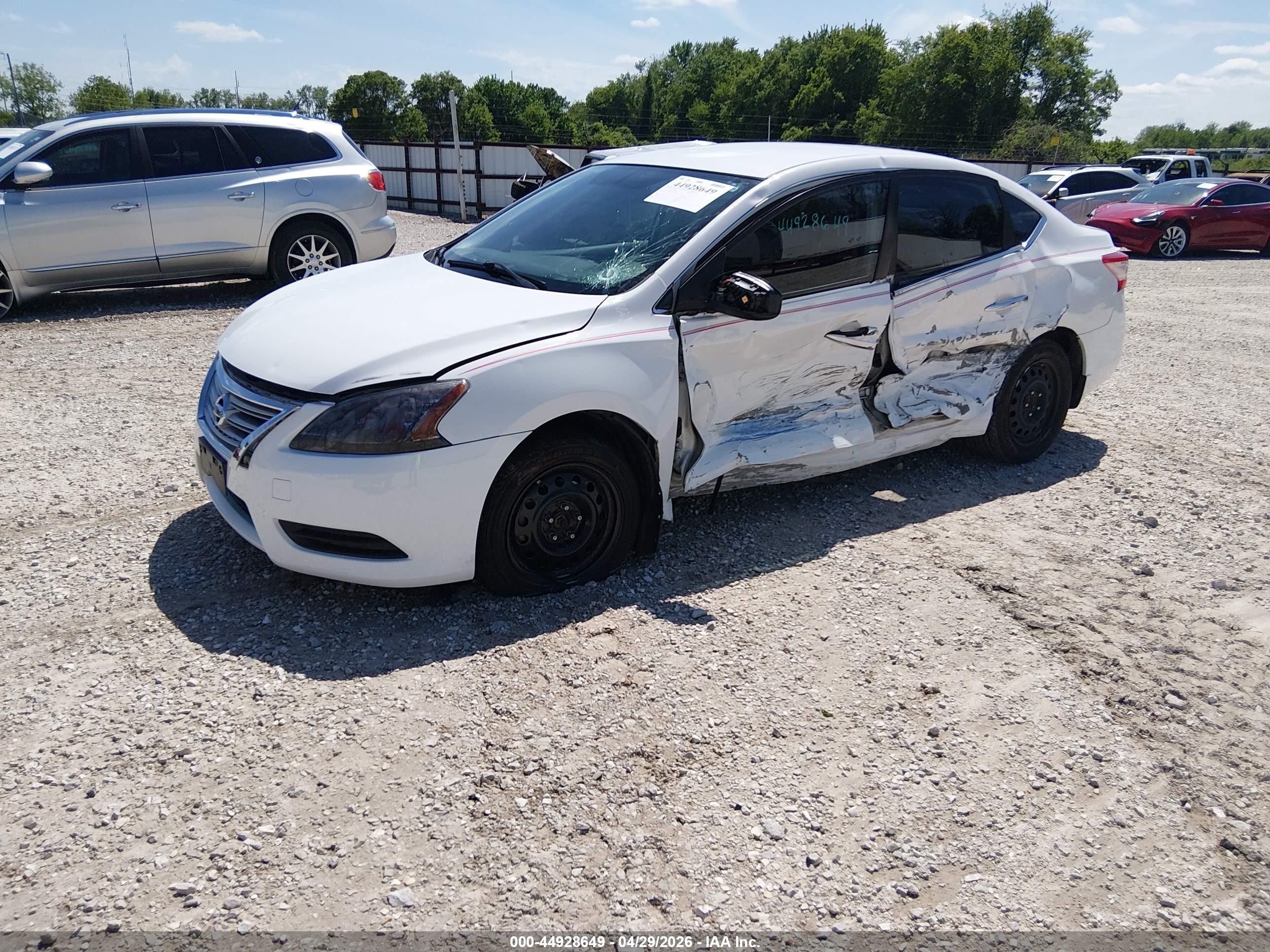 2015 Nissan Sentra Fe+ S/s/sl/sr/sv White vin: 3N1AB7AP3FL654380