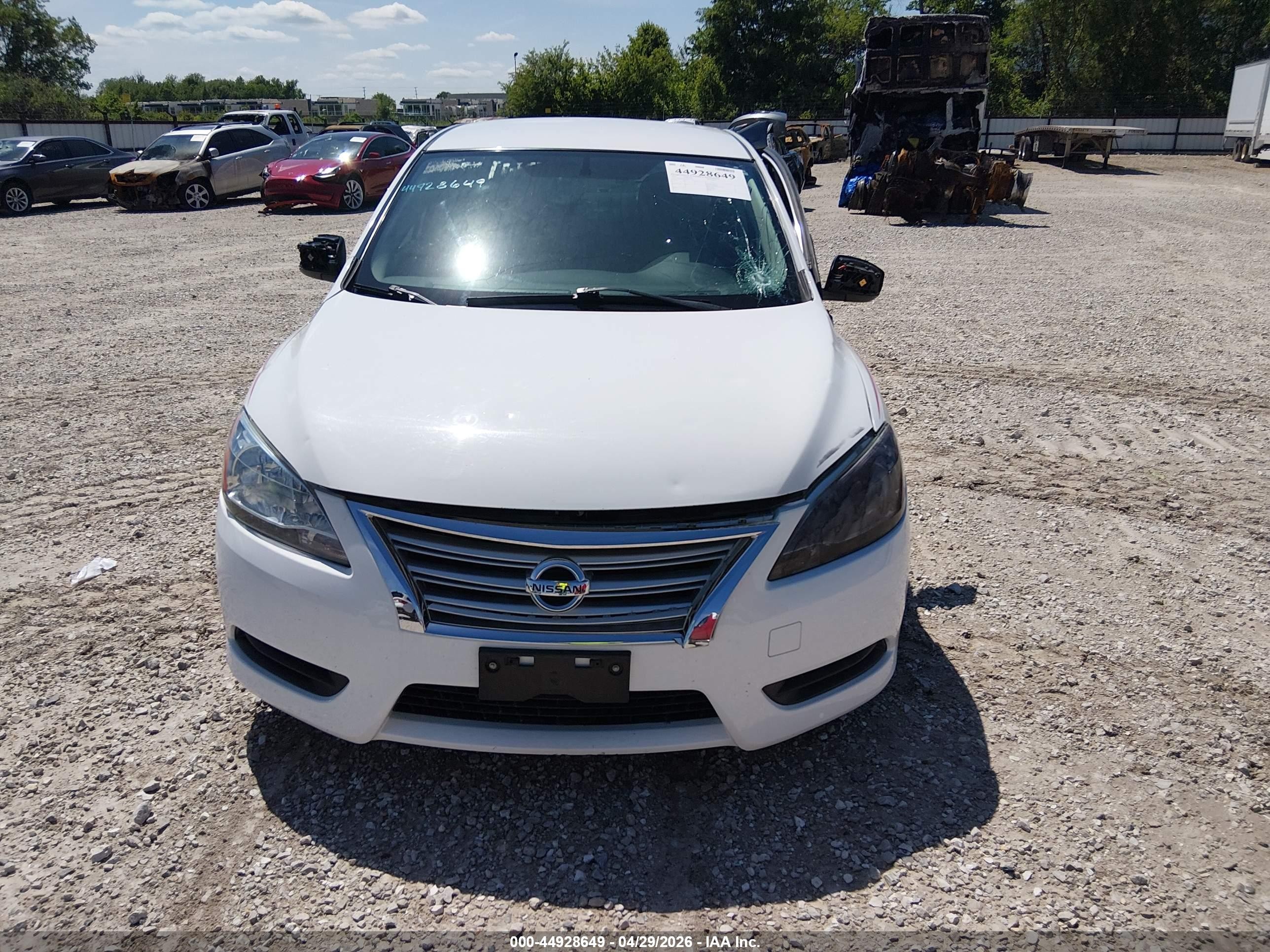 2015 Nissan Sentra Fe+ S/s/sl/sr/sv White vin: 3N1AB7AP3FL654380
