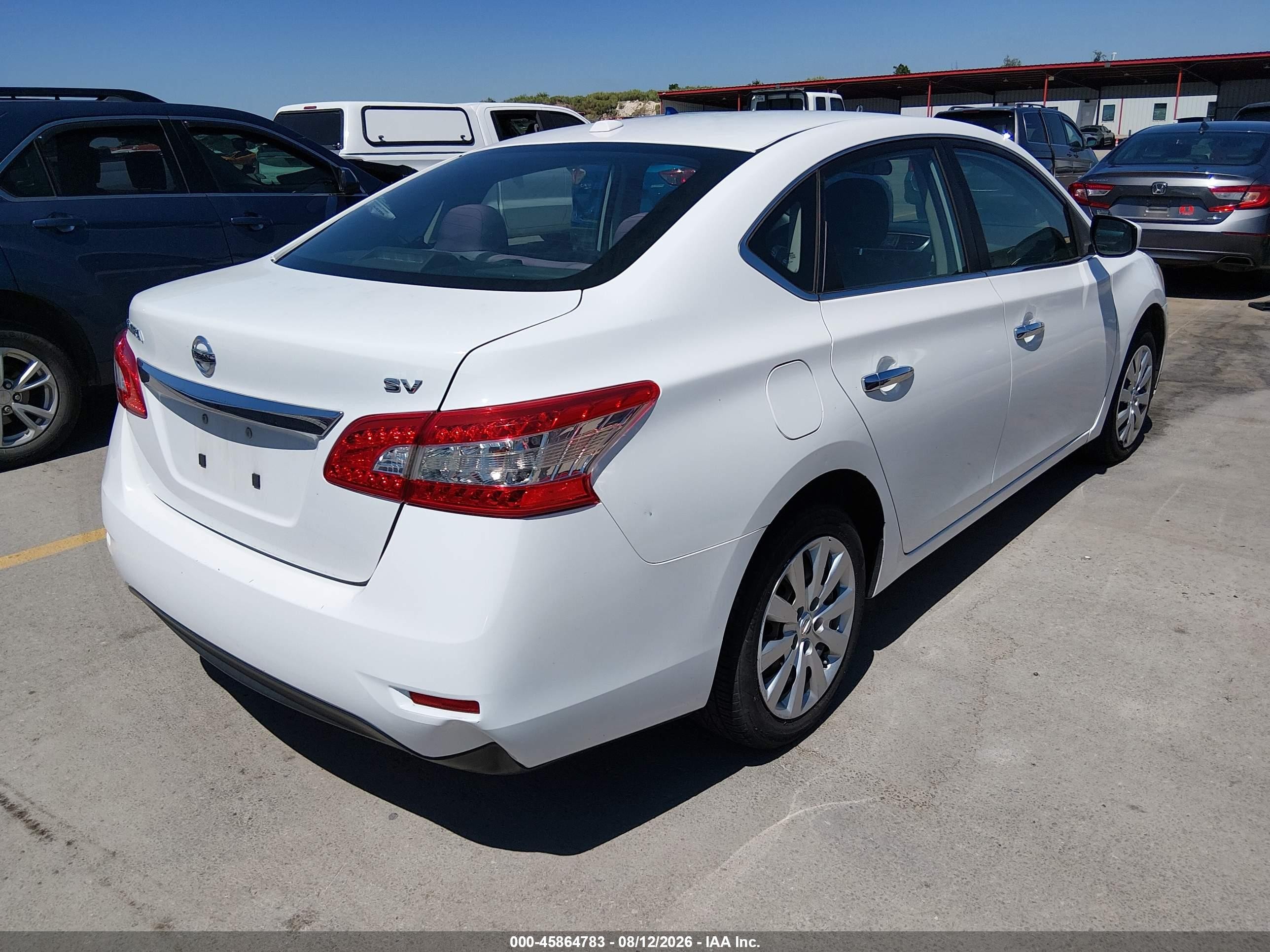2015 Nissan Sentra Fe+ S/s/sl/sr/sv Белый vin: 3N1AB7AP3FL656517