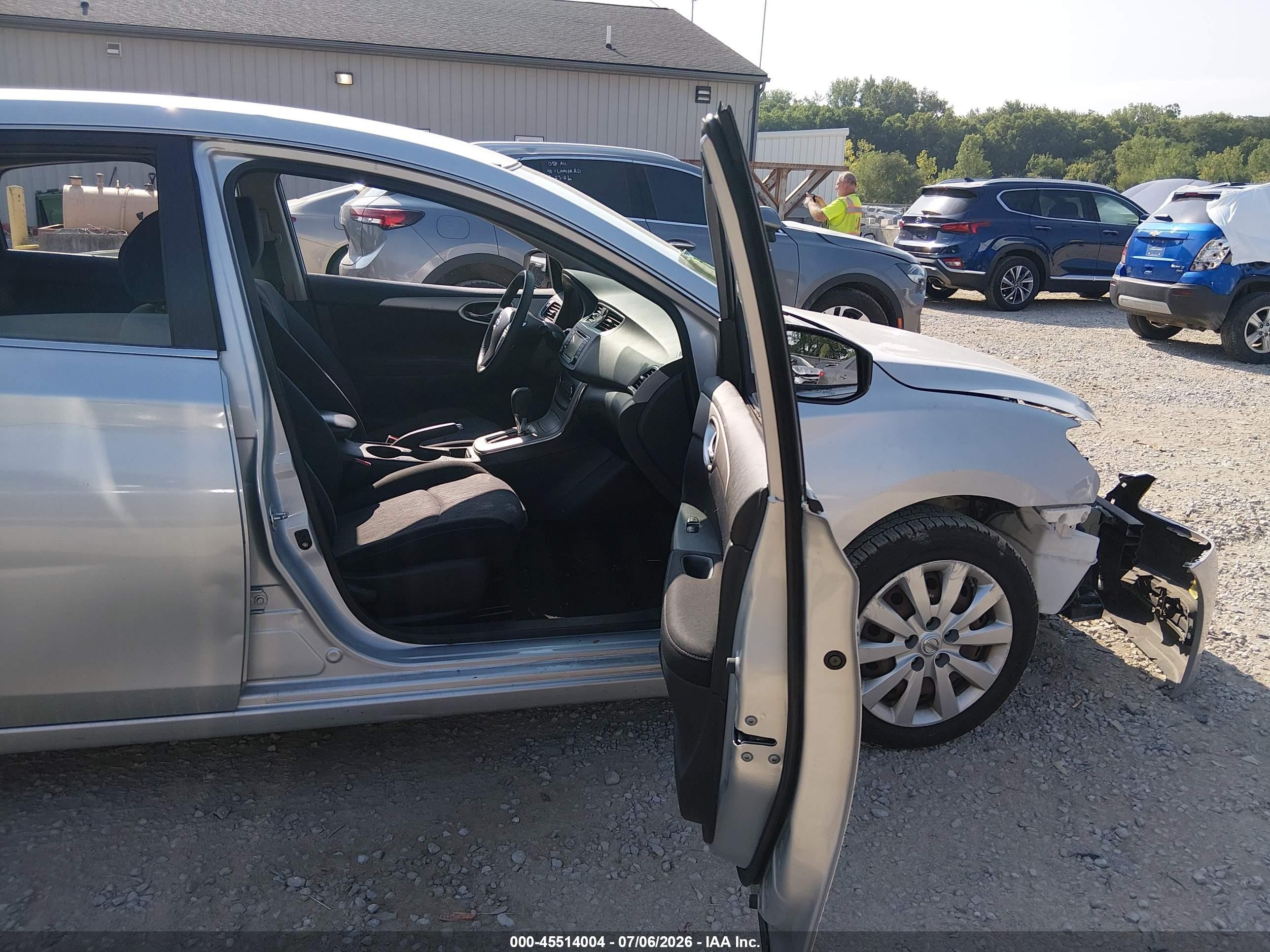 2015 Nissan Sentra Sv Silver vin: 3N1AB7AP3FL661720