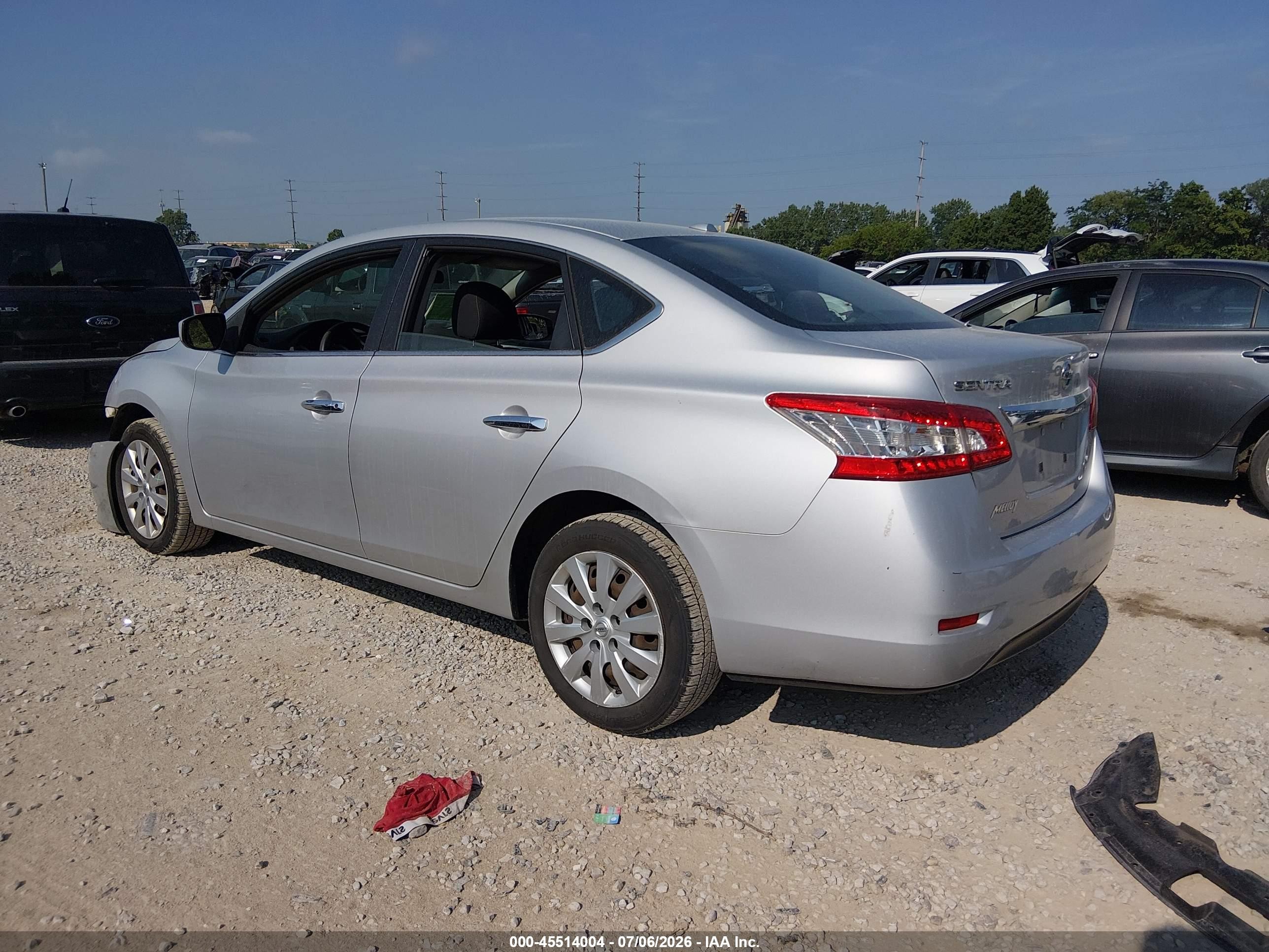 2015 Nissan Sentra Sv Silver vin: 3N1AB7AP3FL661720