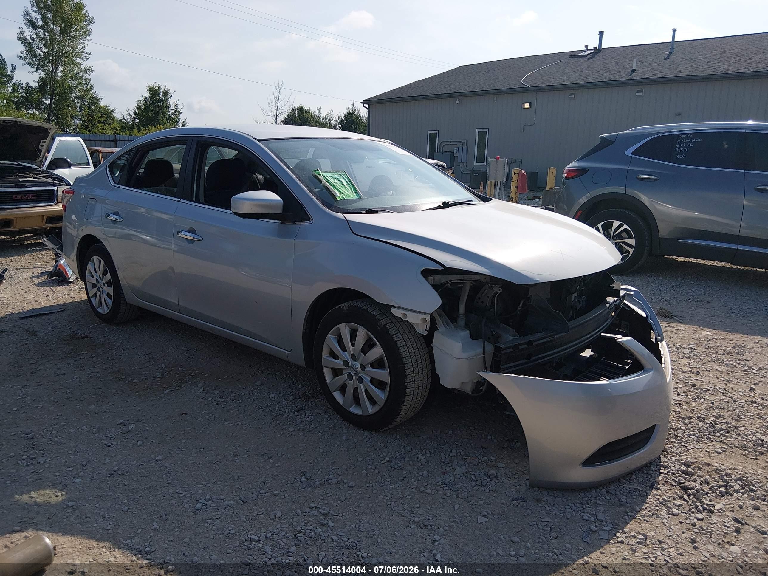 2015 Nissan Sentra Sv Silver vin: 3N1AB7AP3FL661720