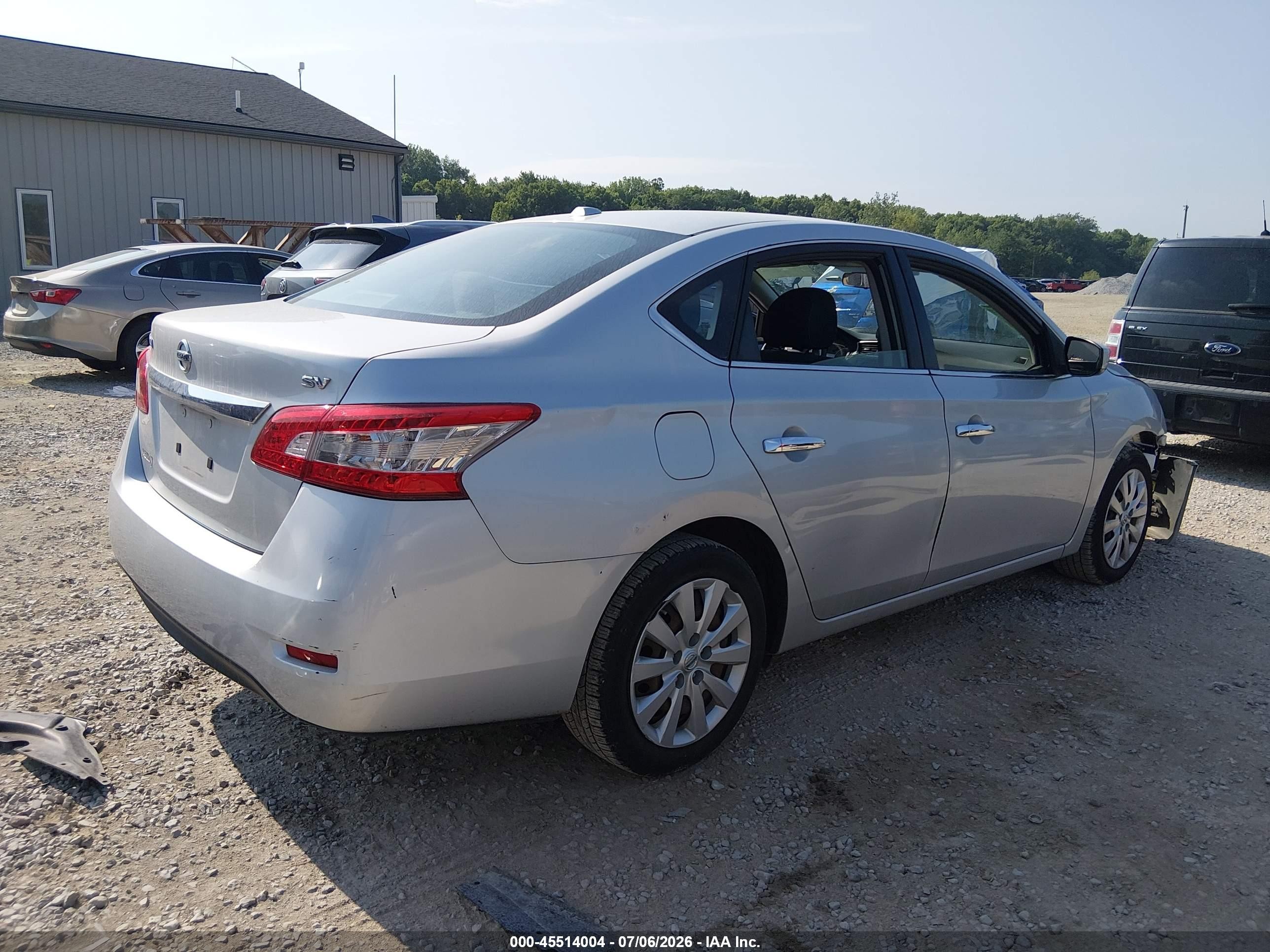 2015 Nissan Sentra Sv Silver vin: 3N1AB7AP3FL661720