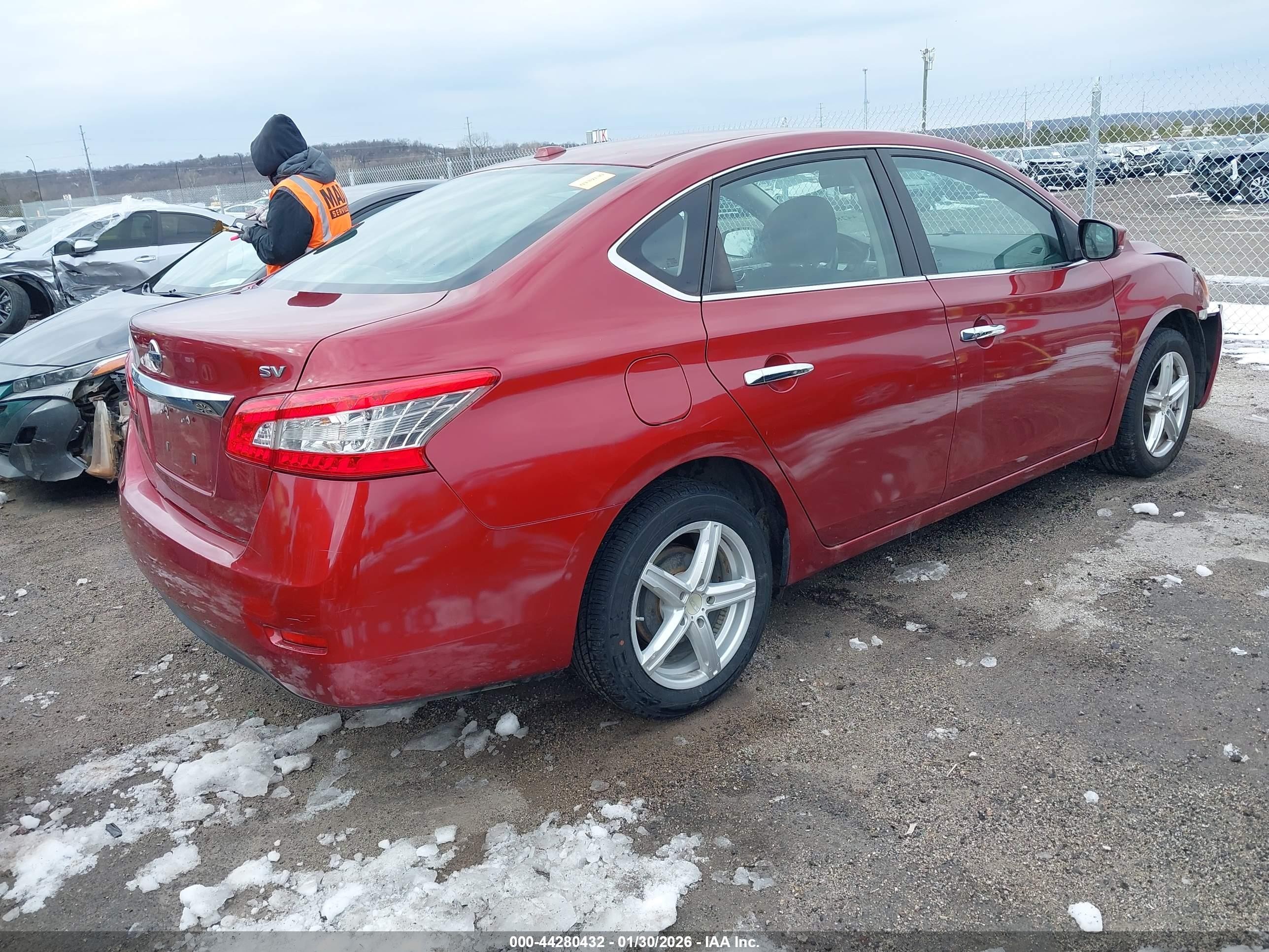 2015 Nissan Sentra Fe+ S/s/sl/sr/sv Red vin: 3N1AB7AP3FL664228