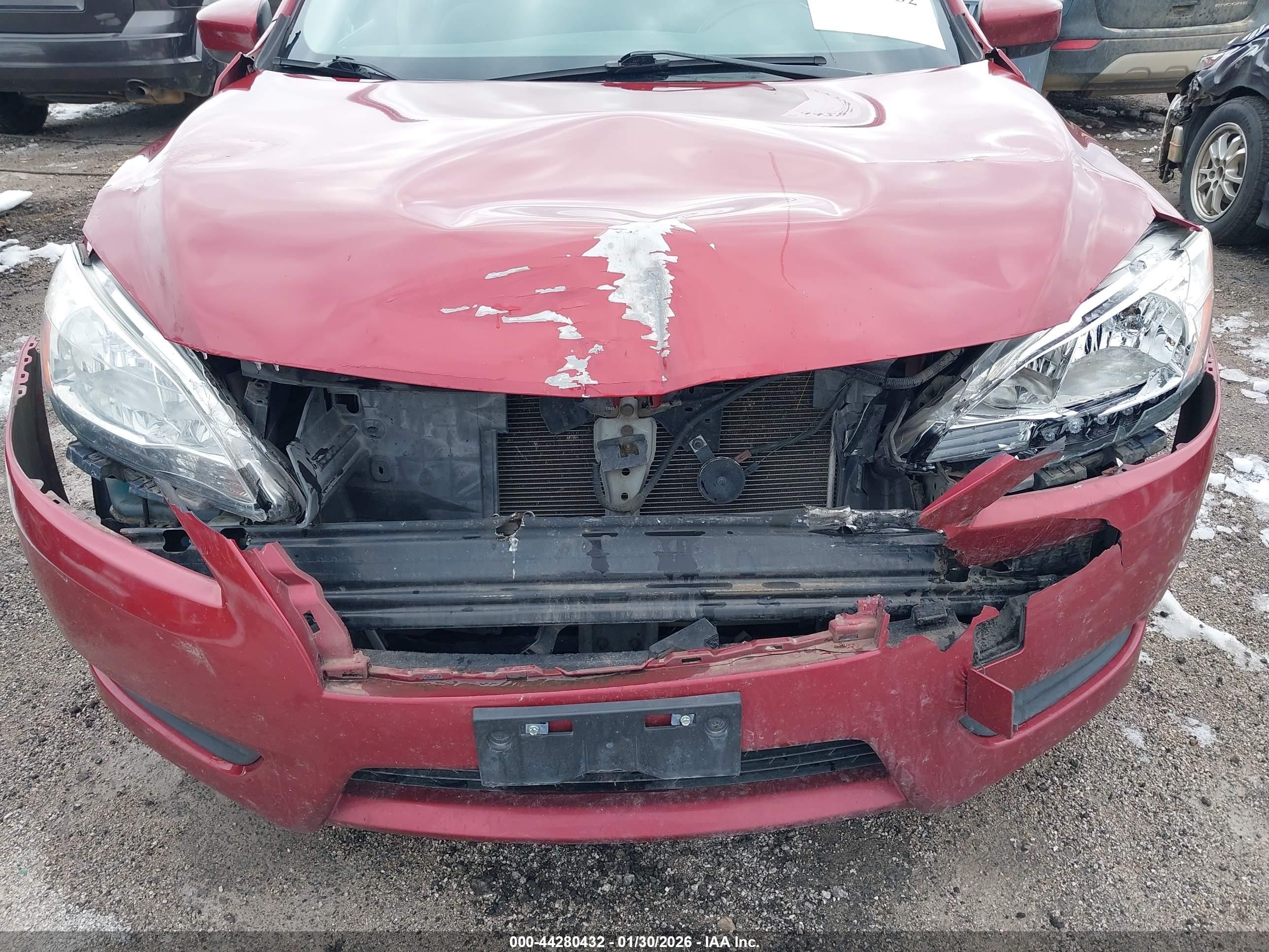 2015 Nissan Sentra Fe+ S/s/sl/sr/sv Red vin: 3N1AB7AP3FL664228