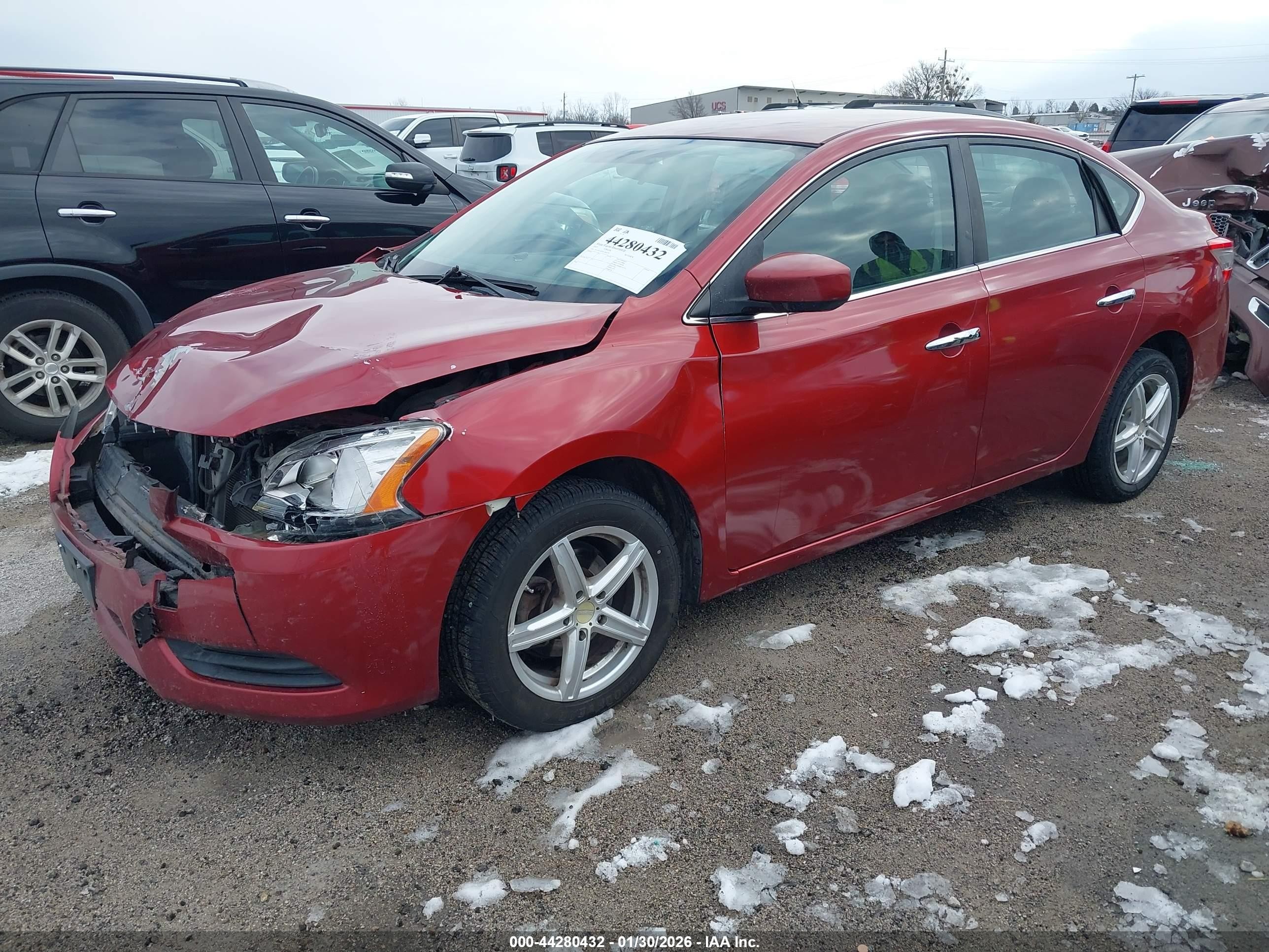 2015 Nissan Sentra Fe+ S/s/sl/sr/sv Red vin: 3N1AB7AP3FL664228