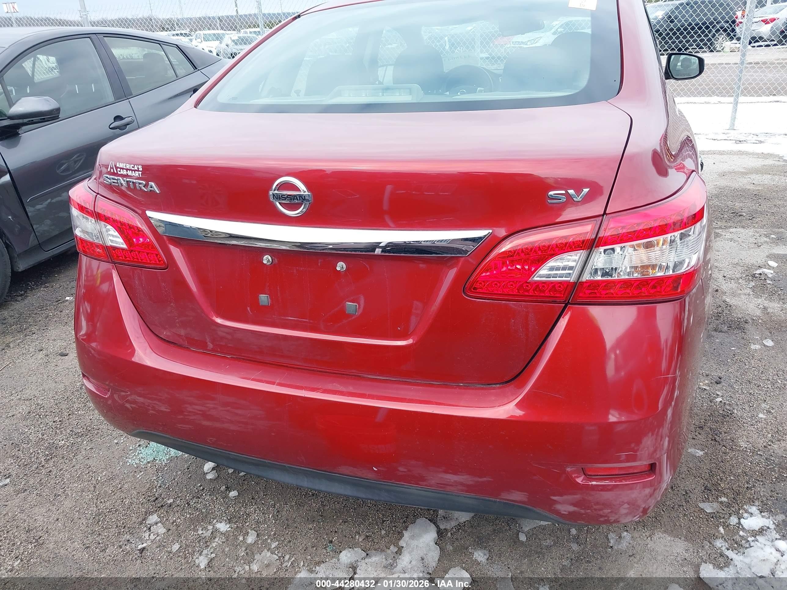 2015 Nissan Sentra Fe+ S/s/sl/sr/sv Red vin: 3N1AB7AP3FL664228