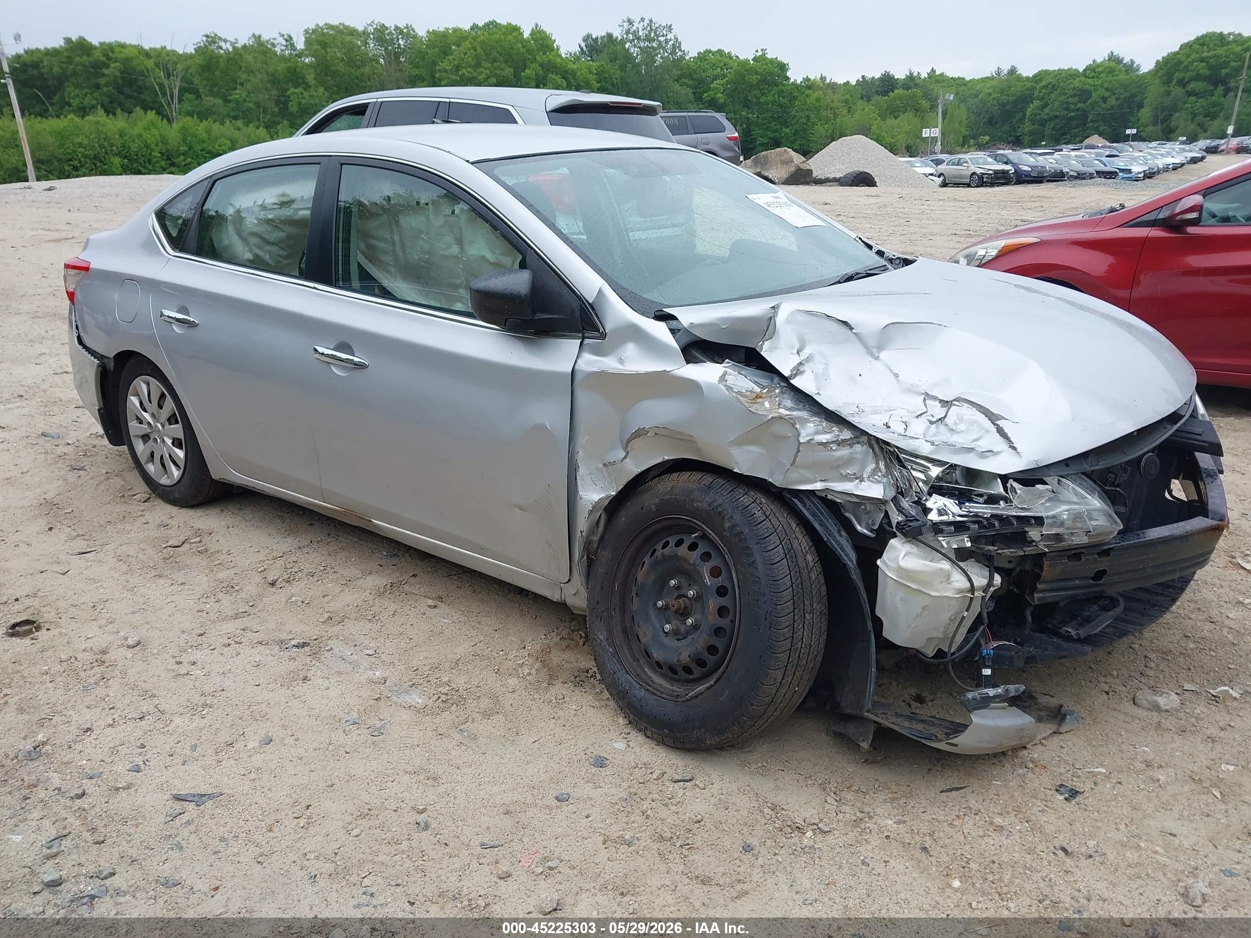2015 Nissan Sentra Sv Silver vin: 3N1AB7AP3FL684494